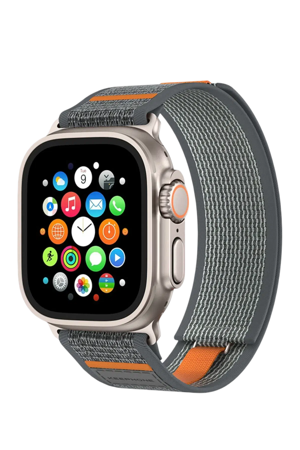 Keephone Apple Watch Ultra 2 49mm Musse Kumaş Kordon - Gri