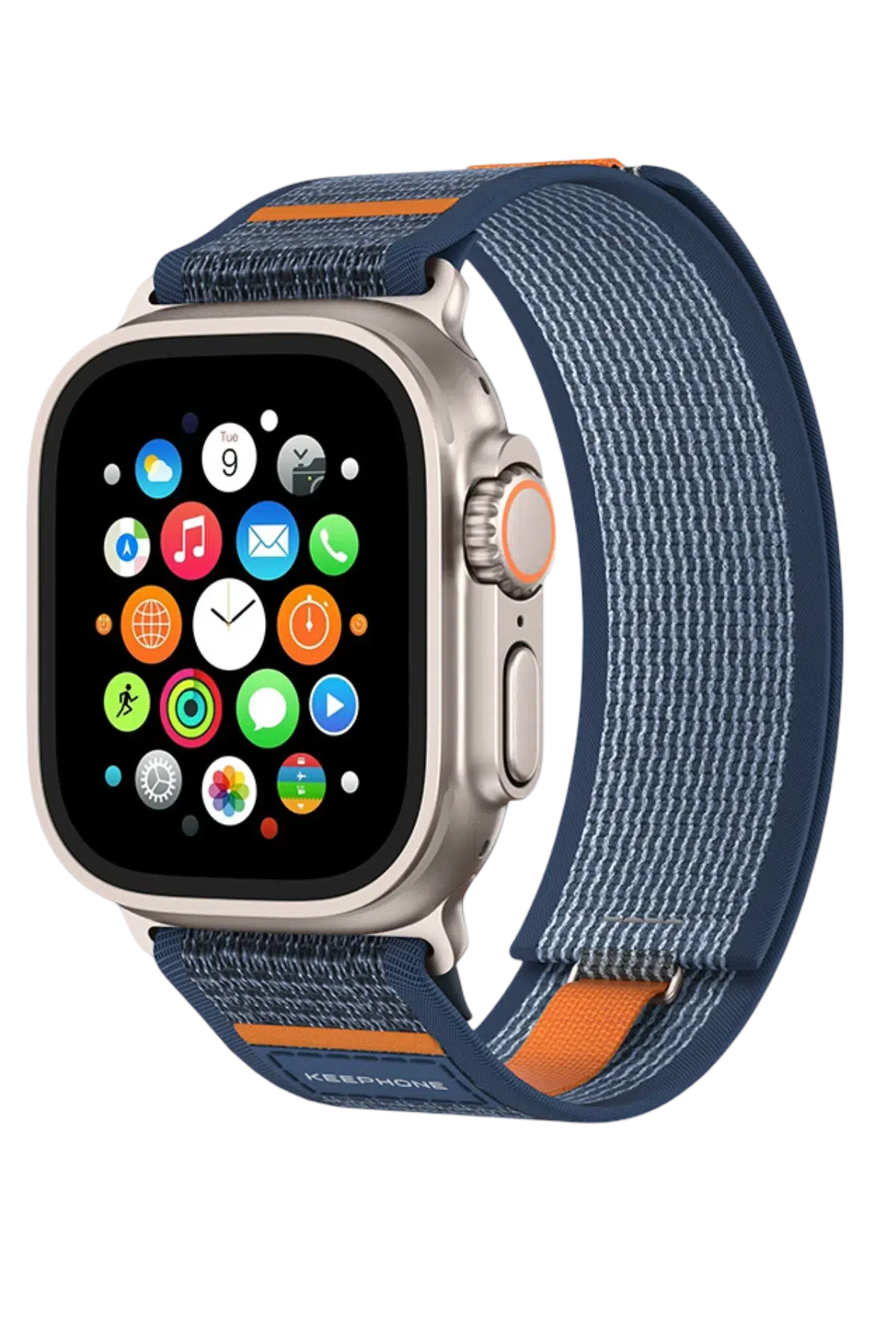 Keephone Apple Watch Ultra 2 49mm Musse Kumaş Kordon - Lacivert