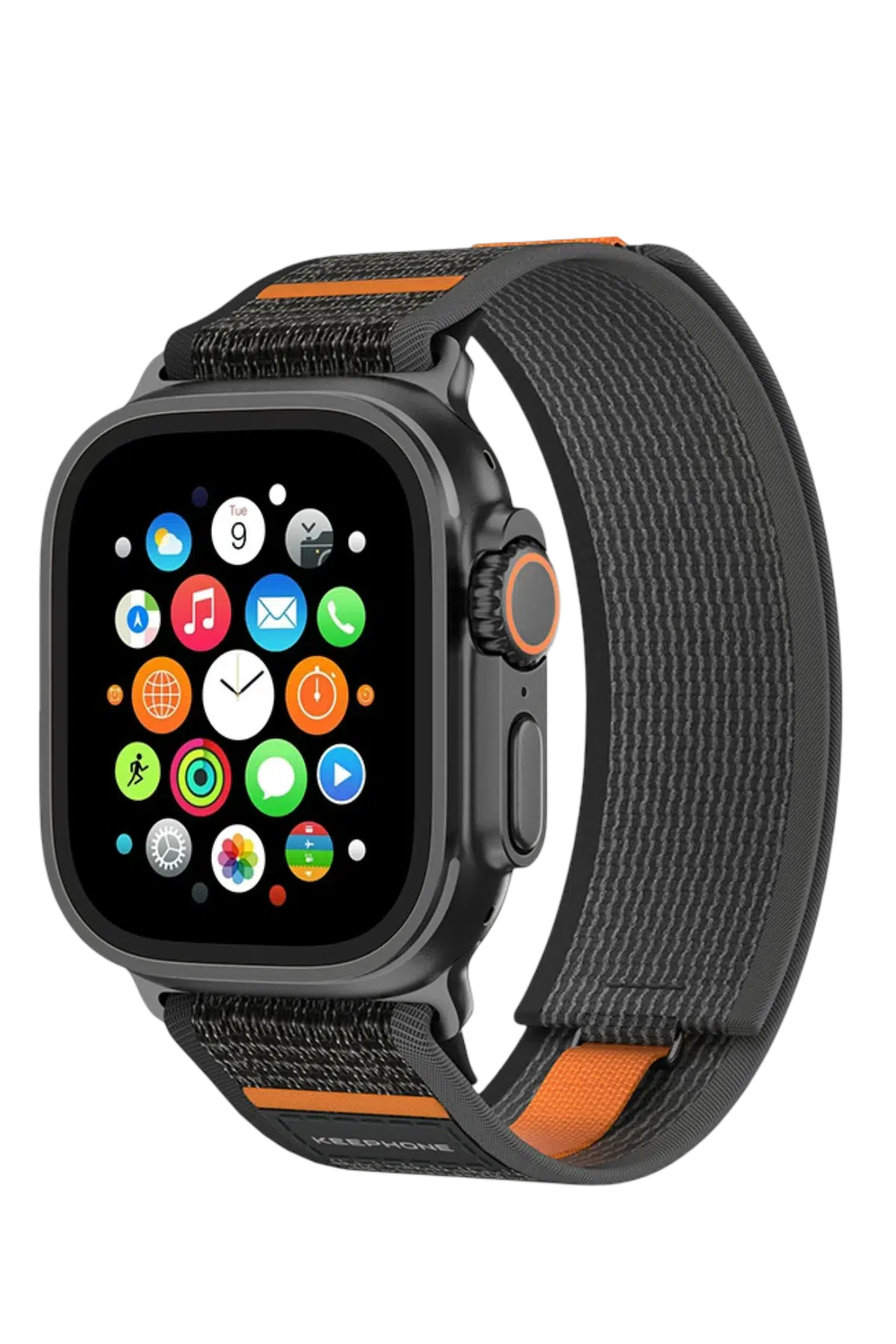 Keephone Apple Watch Ultra 2 49mm Musse Kumaş Kordon - Siyah