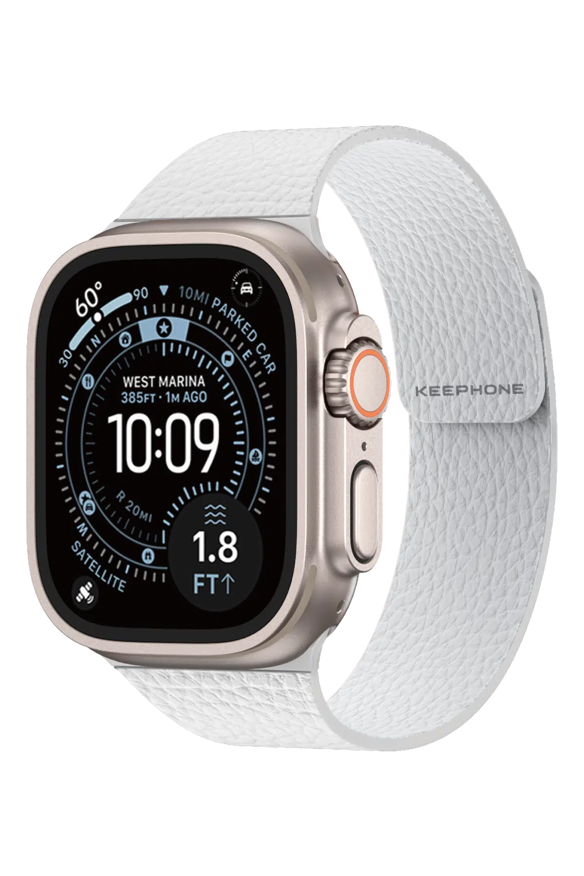 Keephone Apple Watch Ultra 49mm Lycucci Kordon - Beyaz