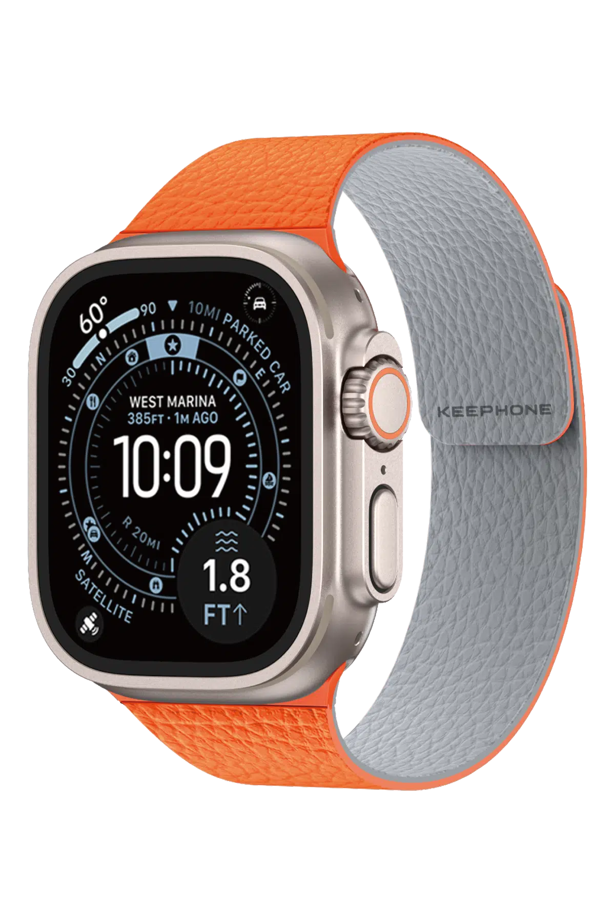 Keephone Apple Watch Ultra 49mm Lycucci Kordon - Turuncu