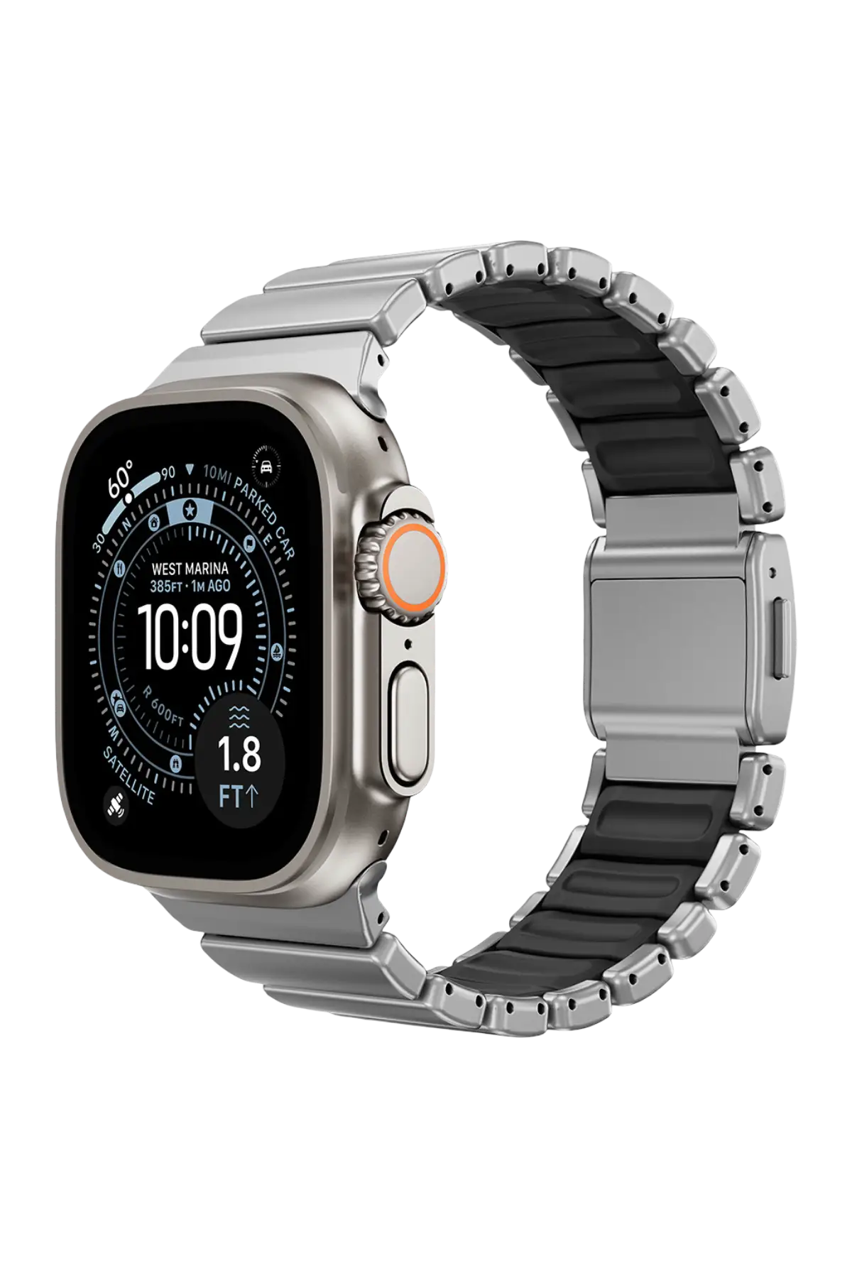Keephone Apple Watch Ultra 49mm Titan Magband Kordon - Titan Gri