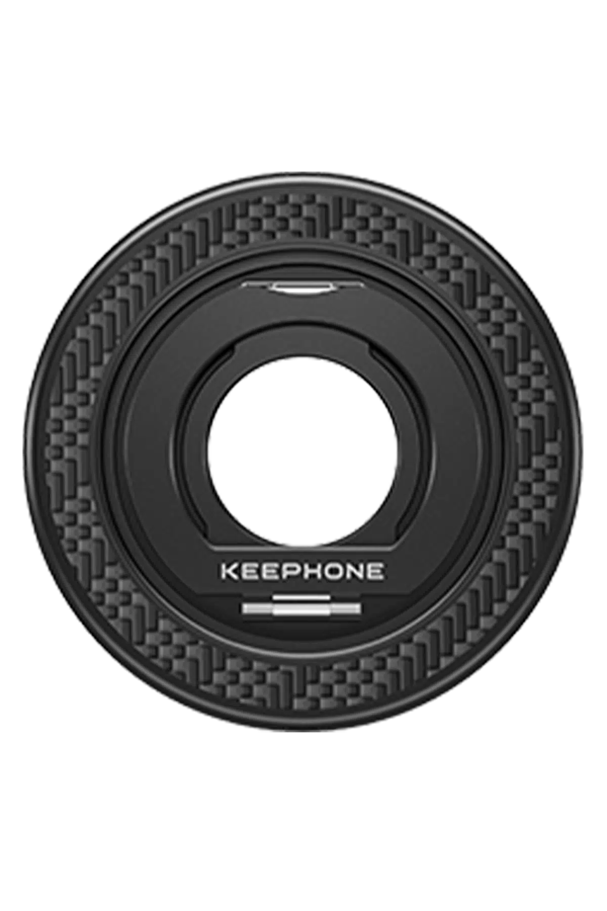 Keephone Kevlar Grip 360 Manyetik Magsafe Kickstand Yüzük - Black Robin