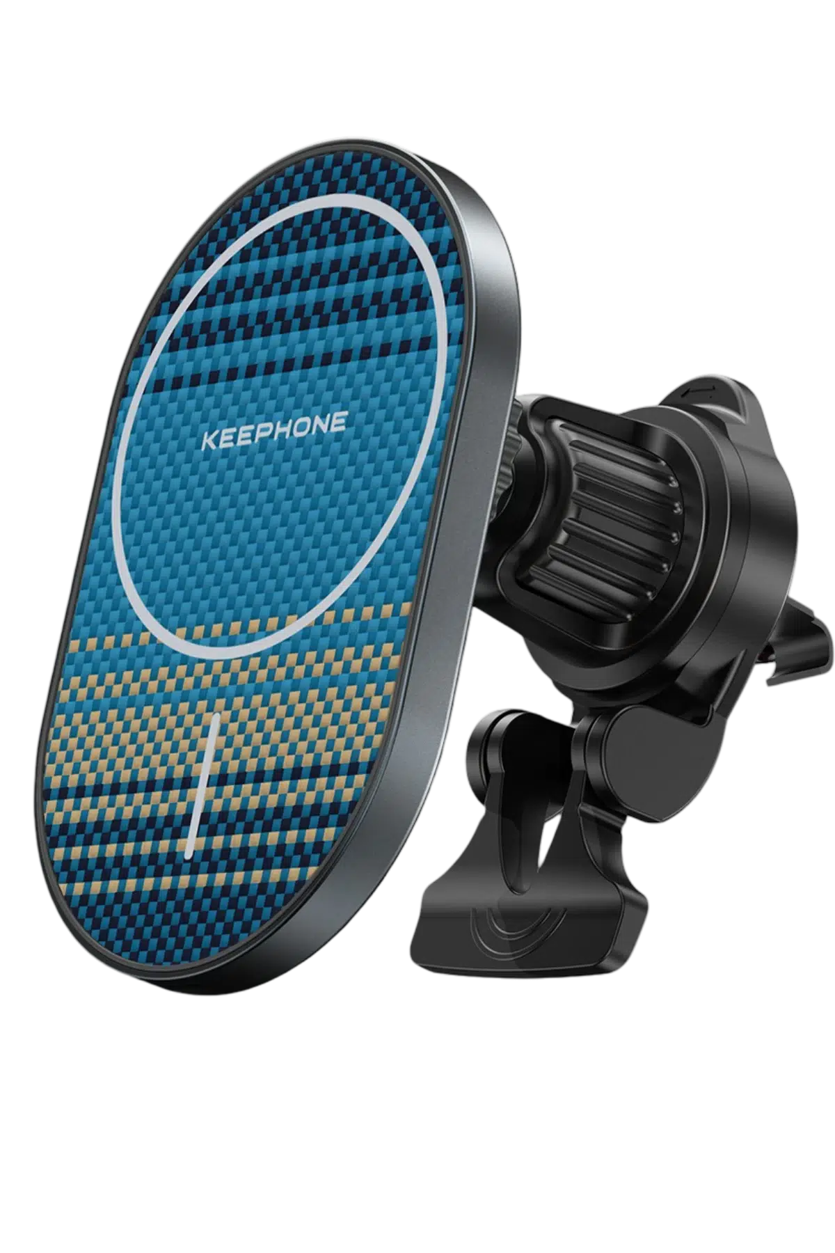Keephone KPW-081 Kevlar Seanova 2in1 360 Derece Ayarlanabilir 15W Kablosuz Şarj Destekli Manyetik Magsafe Telefon Tutucu - Ay Doğumu