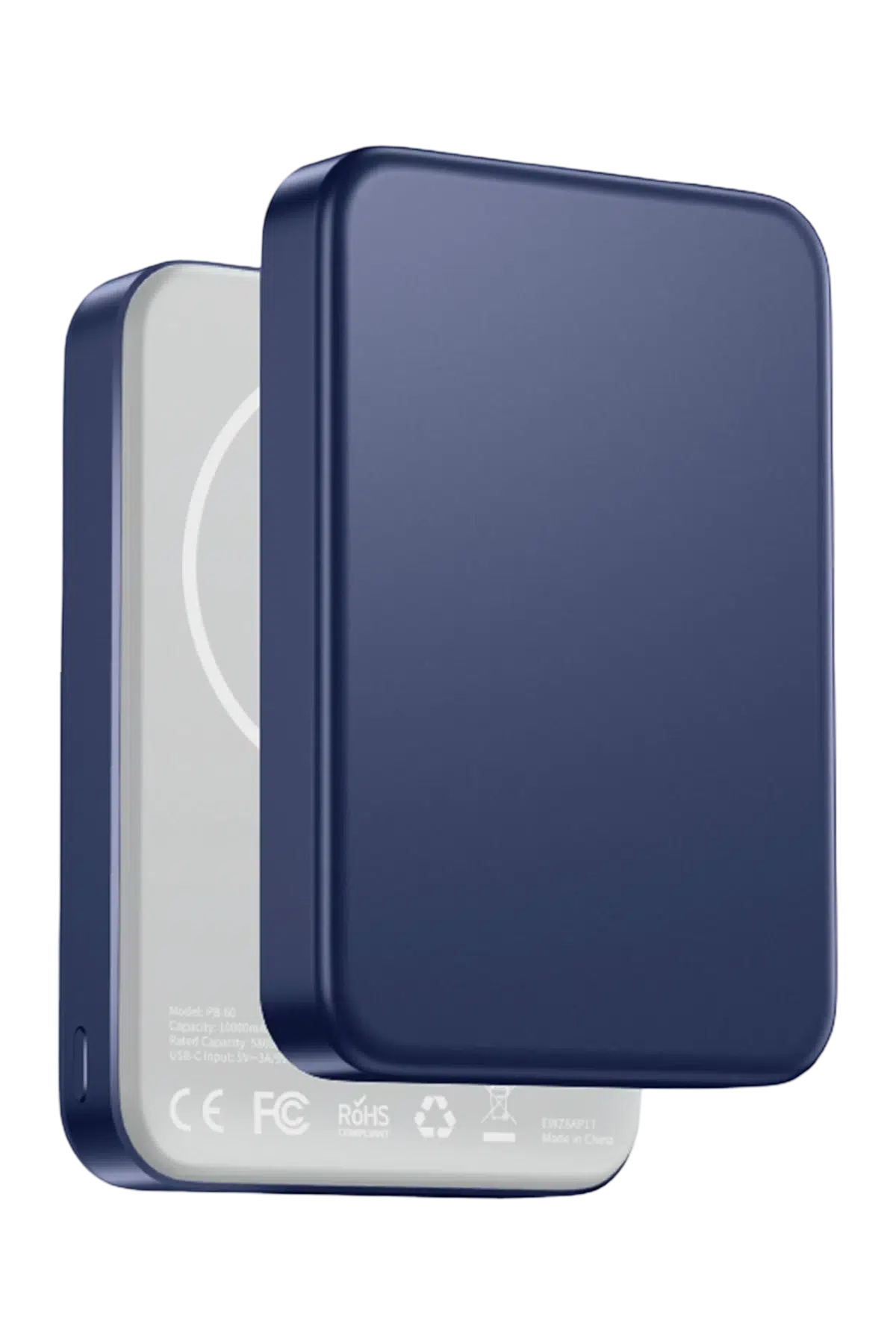Keephone PB60 Glossey 10.000 mAh 22.5W USB 20W Type-C ve 15W Kablosuz Şarj Semi Solid Destekli Magsafe Powerbank - Lacivert