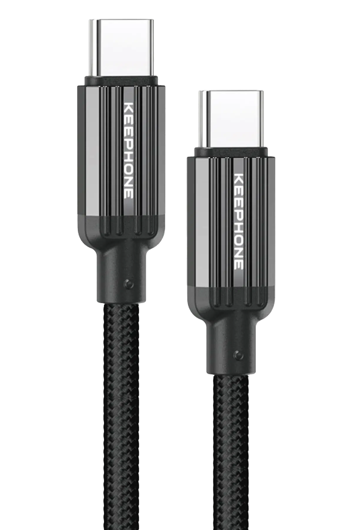 Keephone Pitta 1.2M 60W Örgülü Type-C to Type-C PD Hızlı Şarj Data Kablosu - Siyah