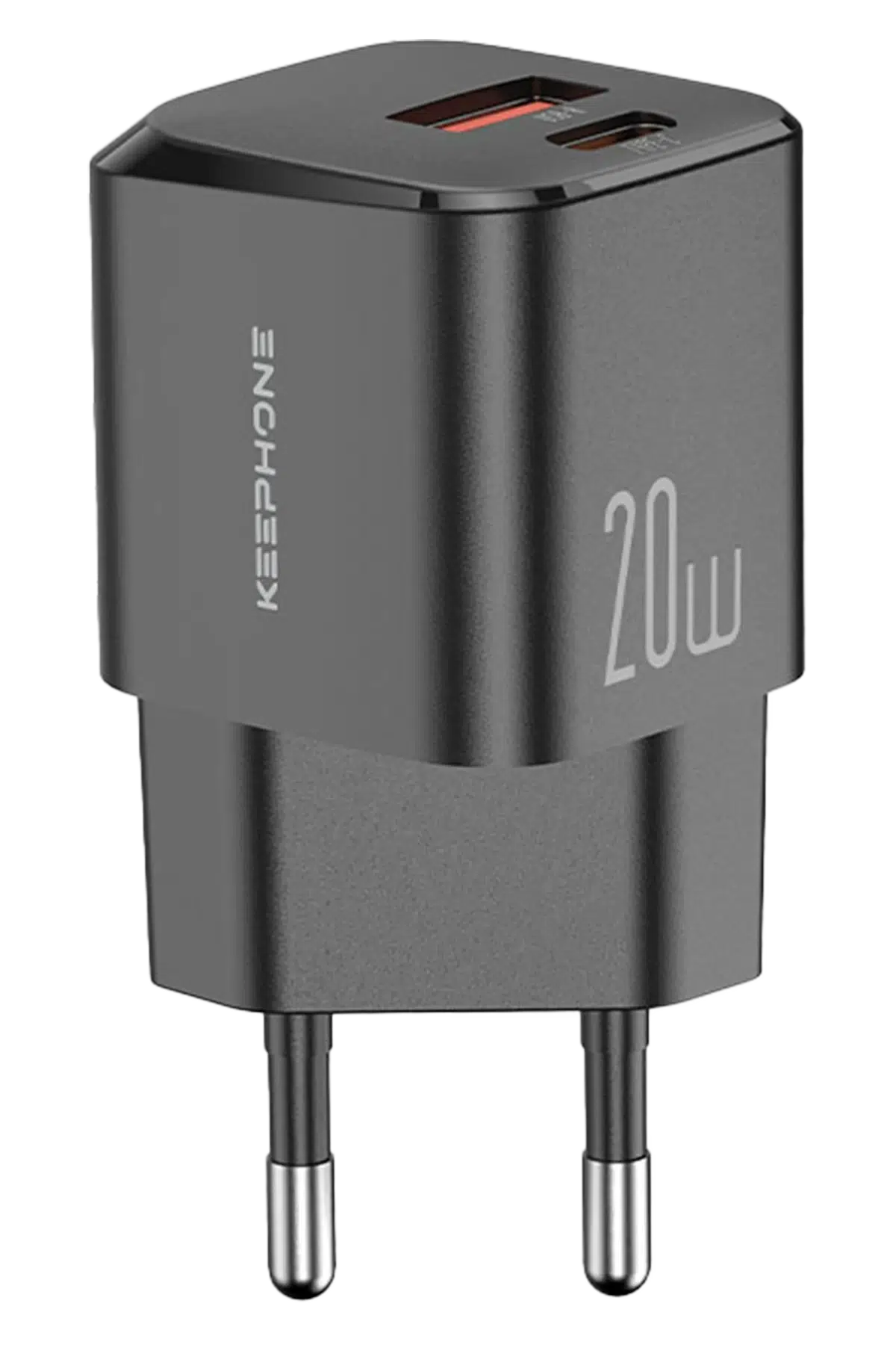 Keephone Rapid CH23061 1 Adet 20W Type-C ve 1 Adet 18W USB Çıkışlı PD Şarj Cihazı - Siyah