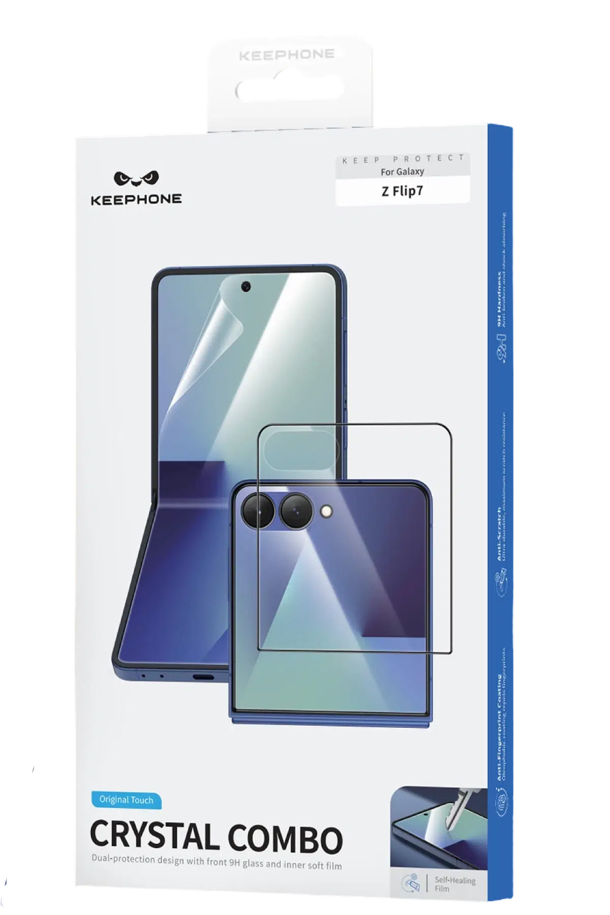 Keephone Samsung Galaxy Z Flip 7 Crystal Combo 2.5D HD Ekran Koruyucu - Siyah
