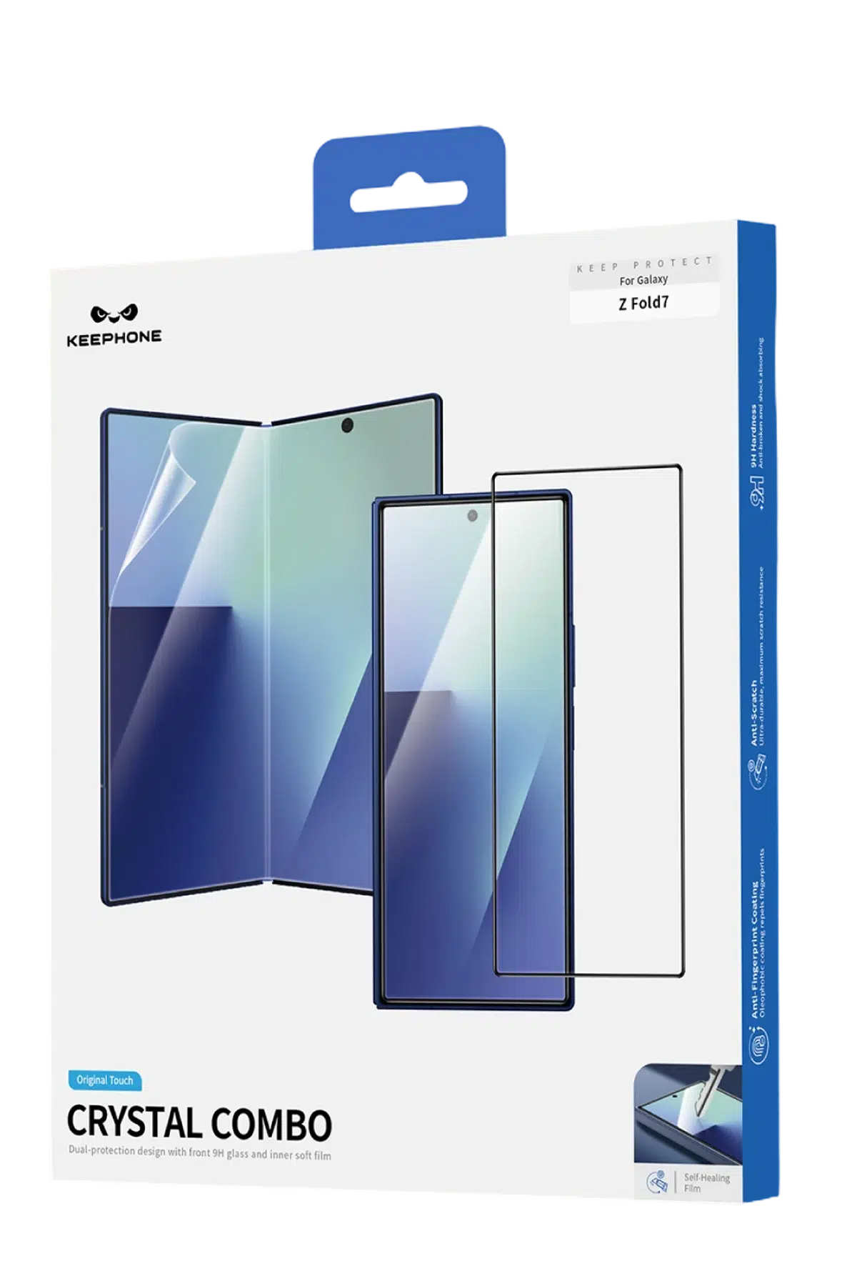 Keephone Samsung Galaxy Z Fold 7 Crystal Combo 2.5D HD Ekran Koruyucu - Siyah