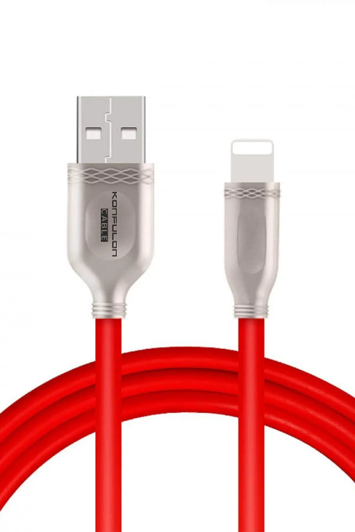 Fuchsia S48 Lightning Kablo iphone Uyumlu 1M 3A - Kırmızı