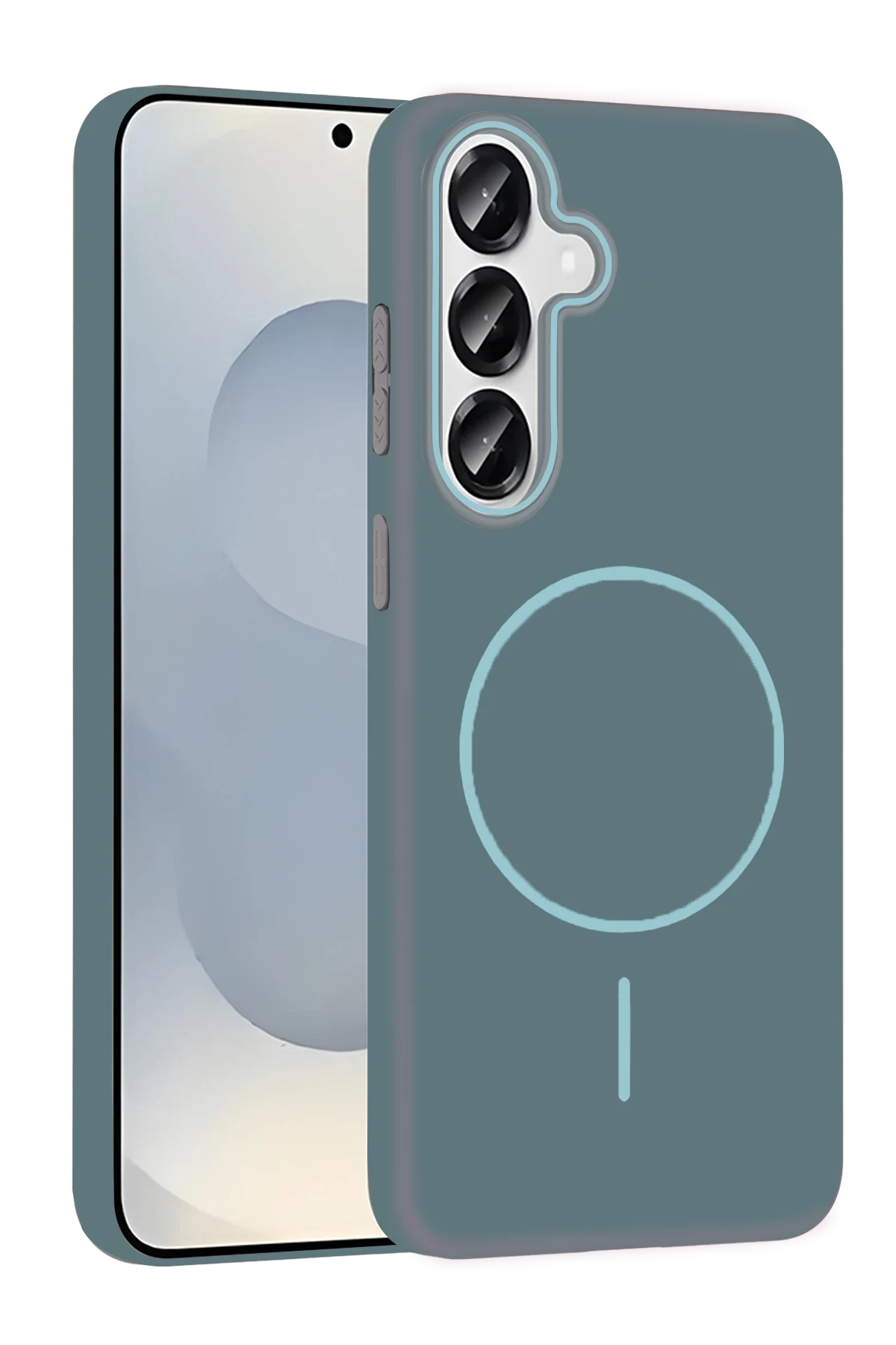 Samsung Galaxy S23 FE Broş Magsafe Kapak - Turkuaz