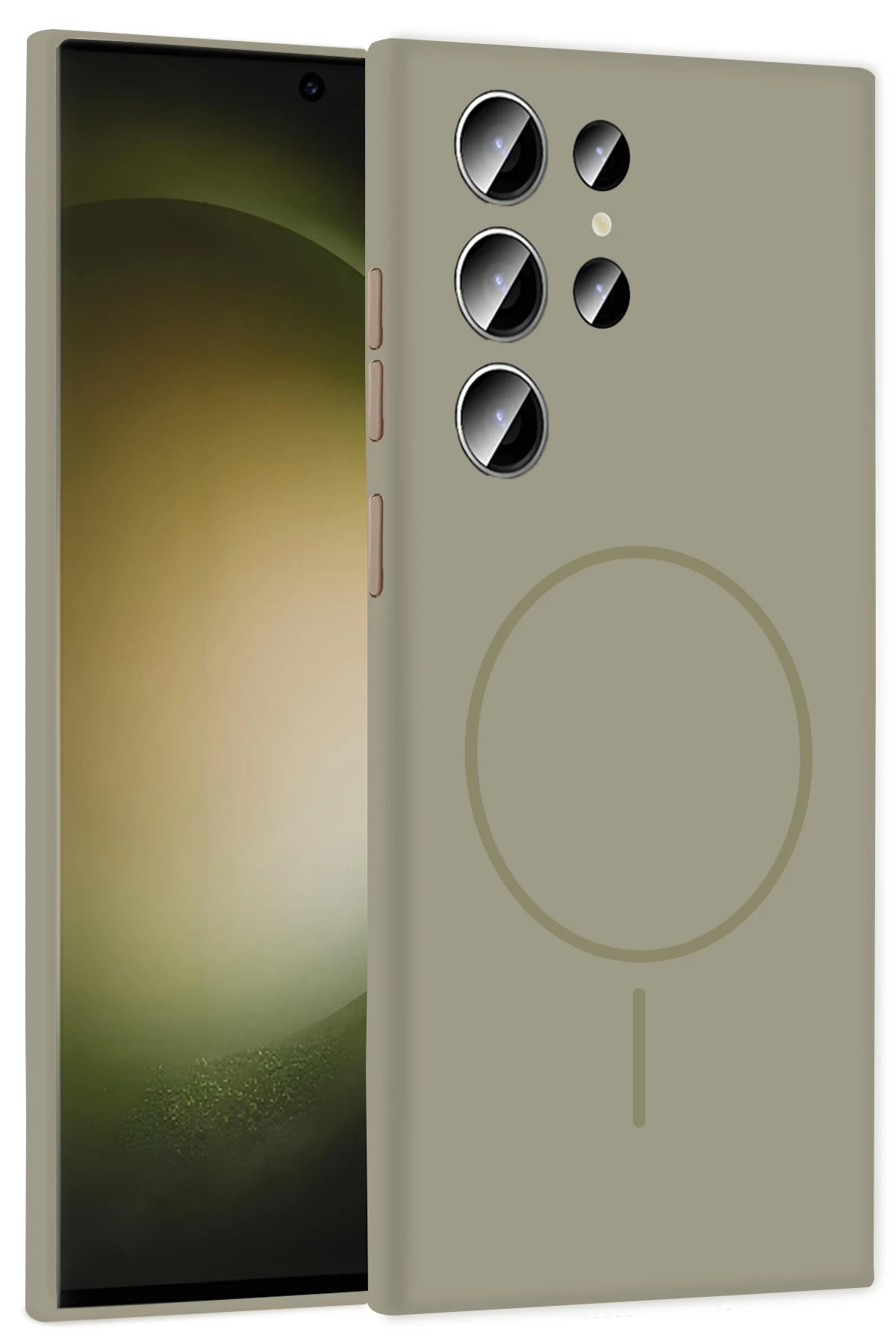 Samsung Galaxy S23 Ultra Kılıf Jully Magsafe Kapak - Çöl Titanyum