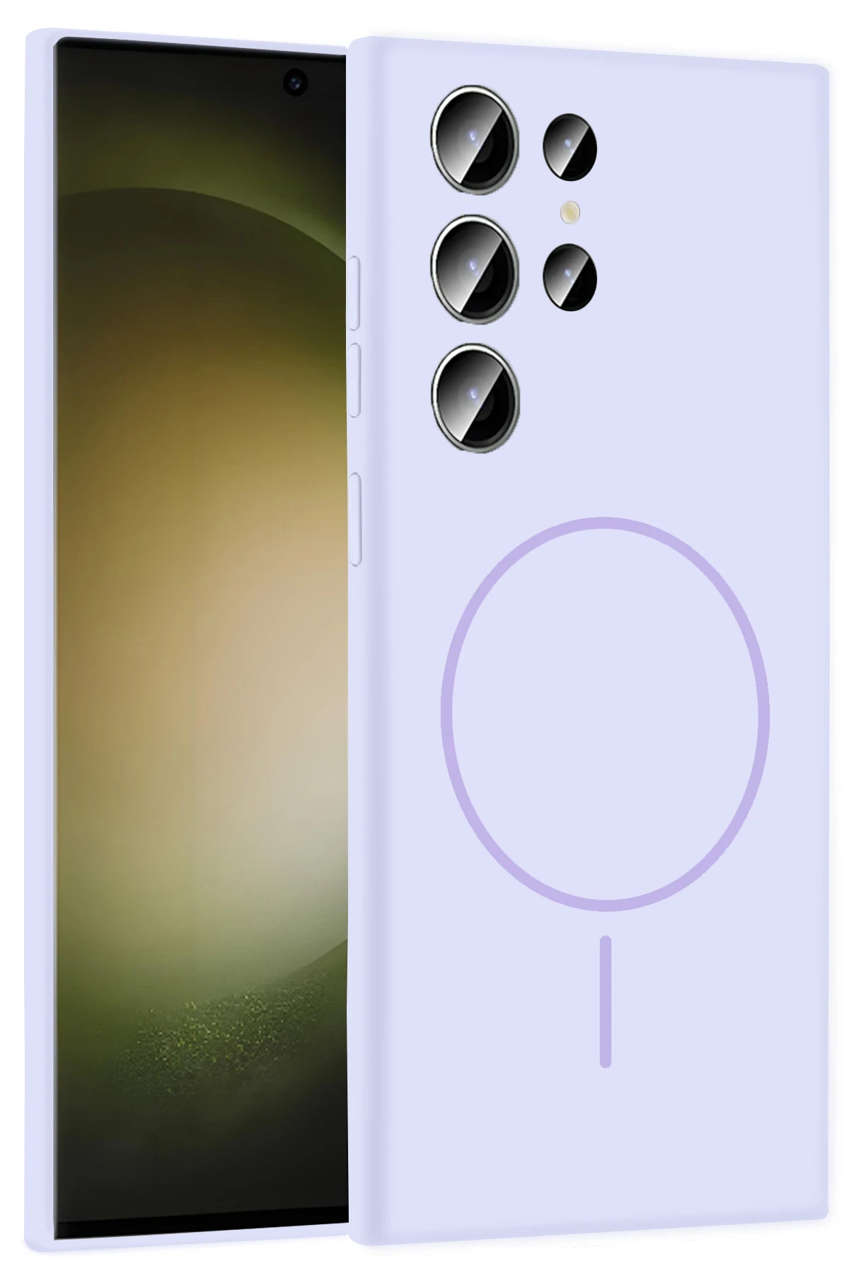 Samsung Galaxy S23 Ultra Kılıf Jully Magsafe Kapak - Lila