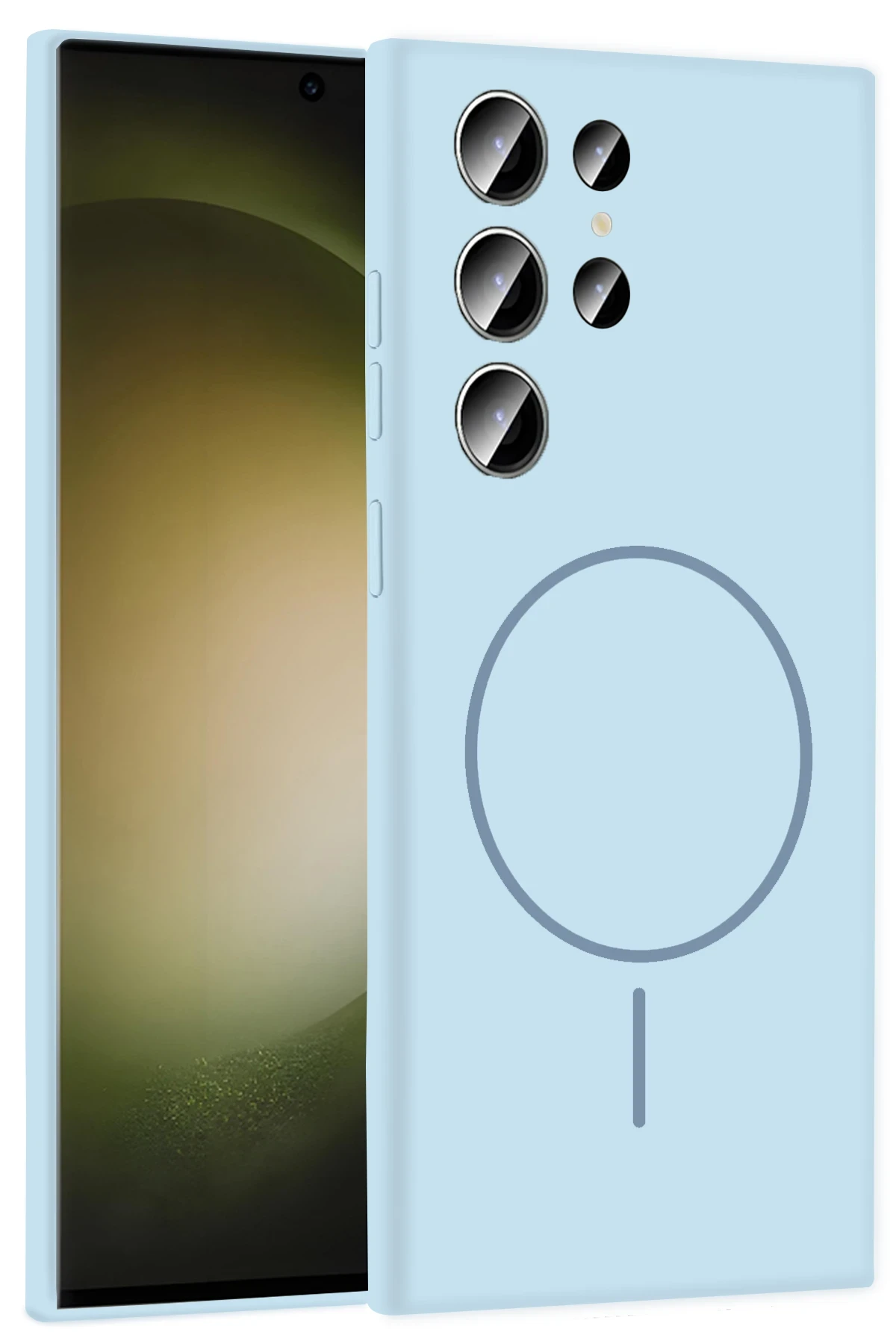 Samsung Galaxy S23 Ultra Kılıf Jully Magsafe Kapak - Mavi