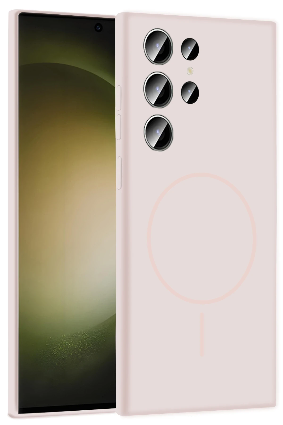 Samsung Galaxy S23 Ultra Kılıf Jully Magsafe Kapak - Pudra