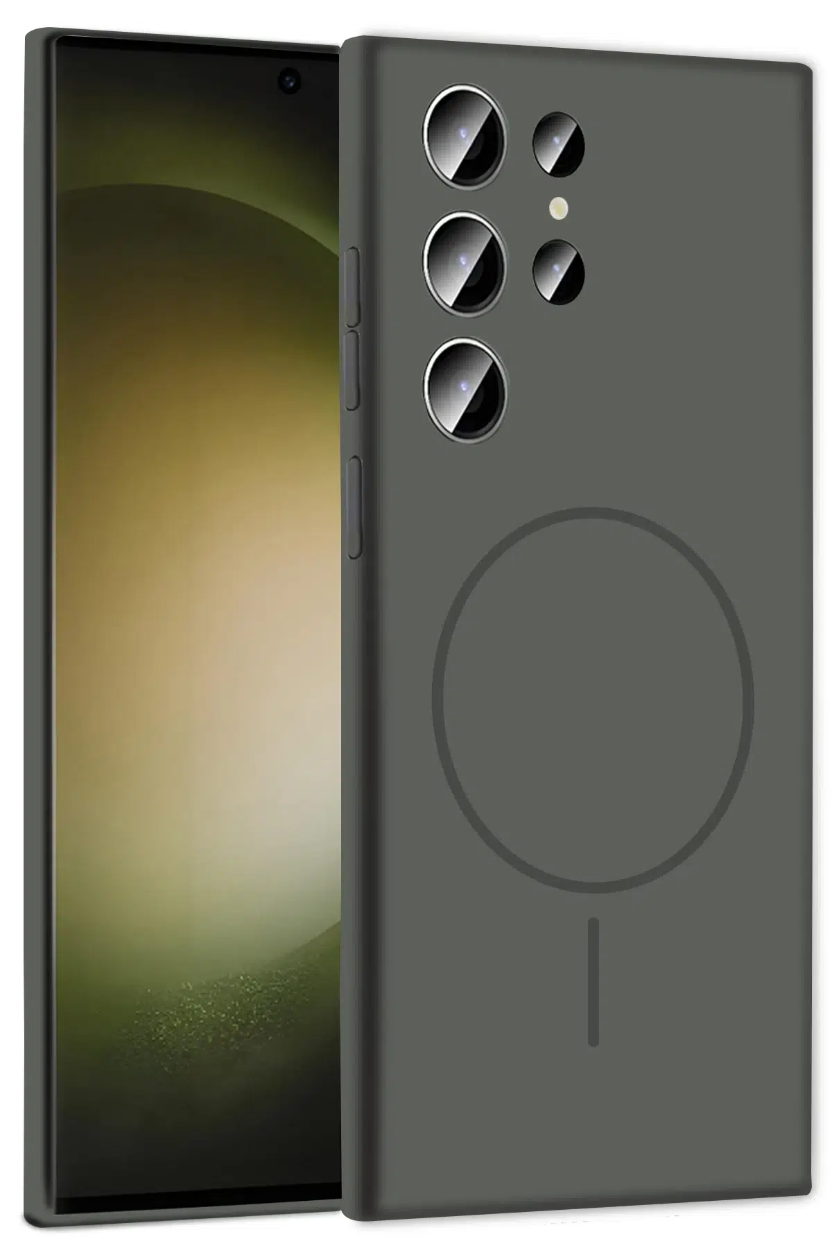 Samsung Galaxy S23 Ultra Kılıf Jully Magsafe Kapak - Titan Gri