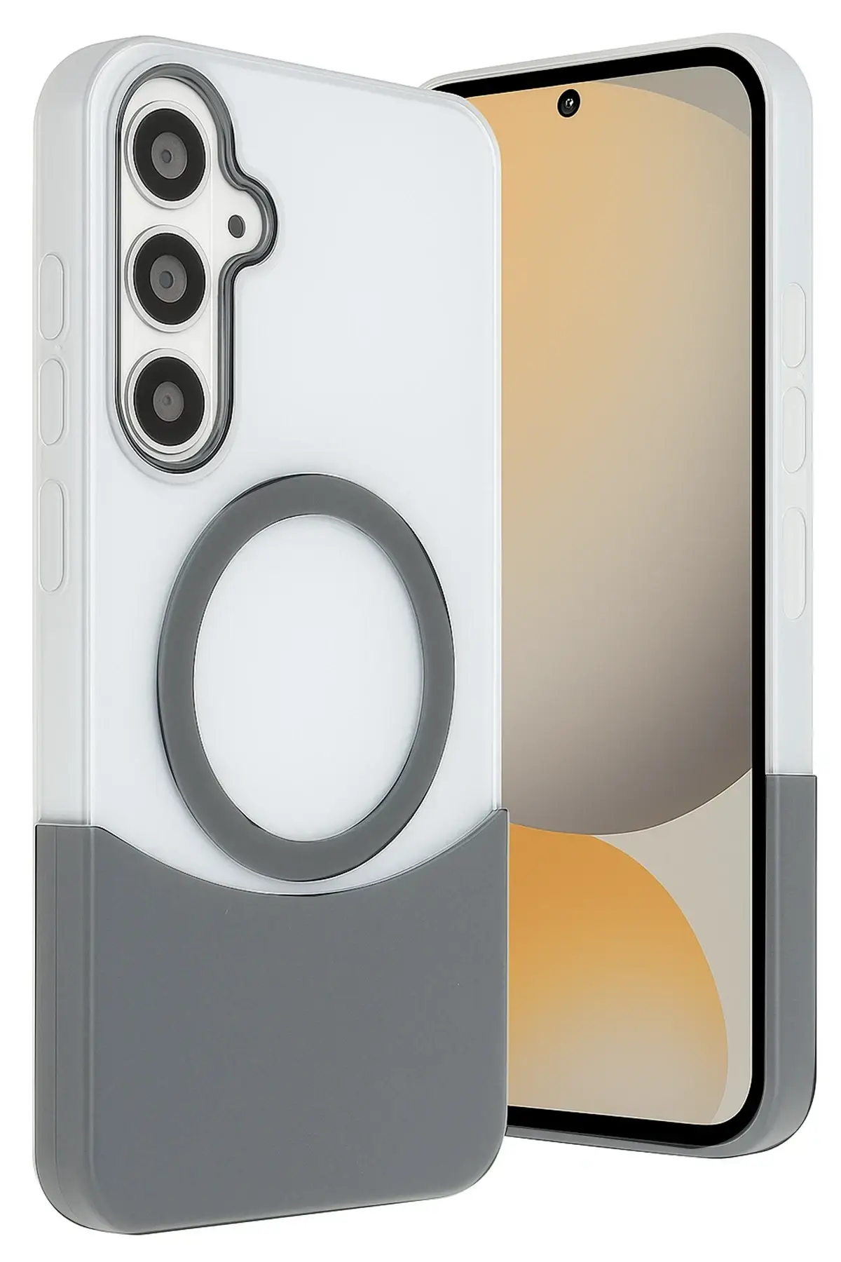 Samsung Galaxy S24 FE Velar Magsafe Kapak - Natural Grey