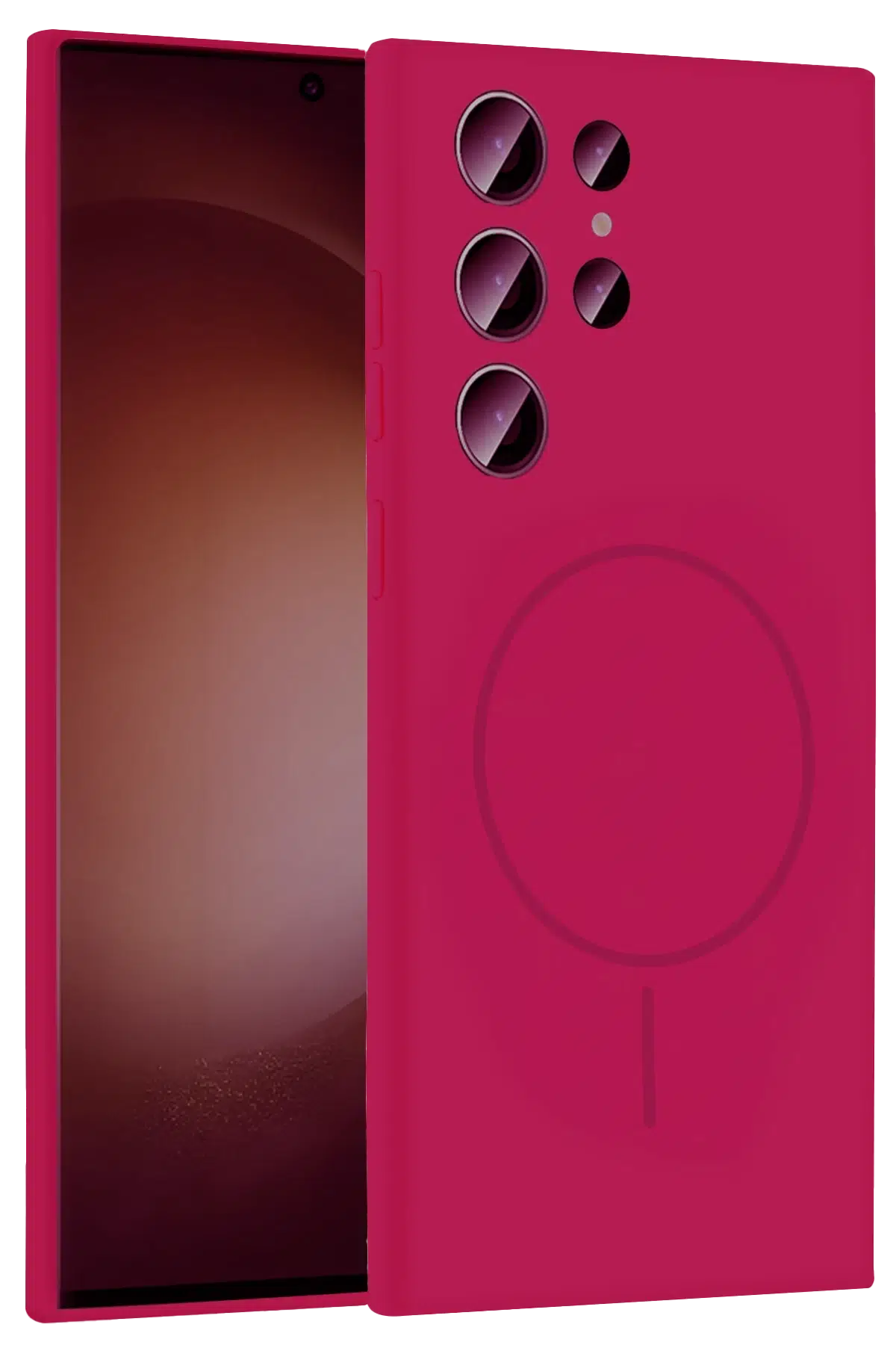 Samsung Galaxy S24 Ultra Kılıf Jully Magsafe Kapak - Fuşya