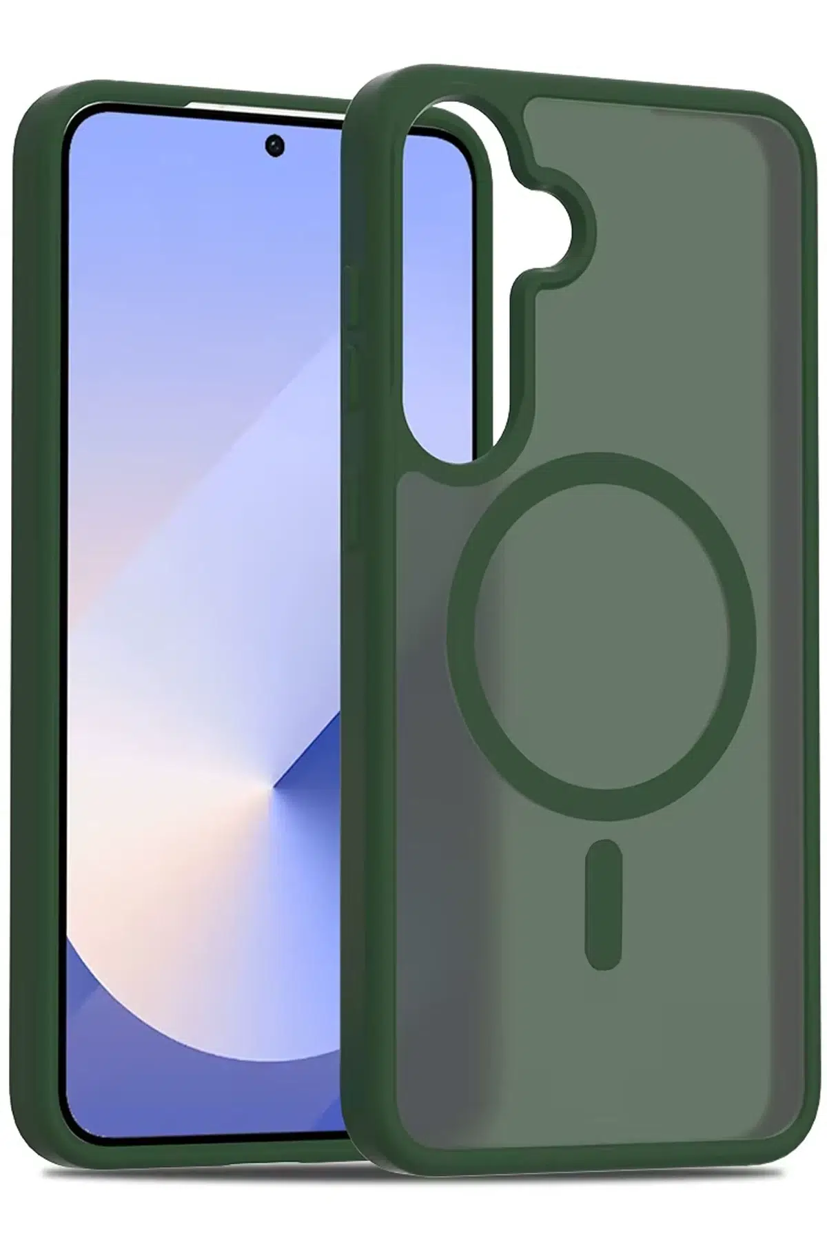 Samsung Galaxy S25 Plus Jota Magsafe Kapak - Koyu Yeşil