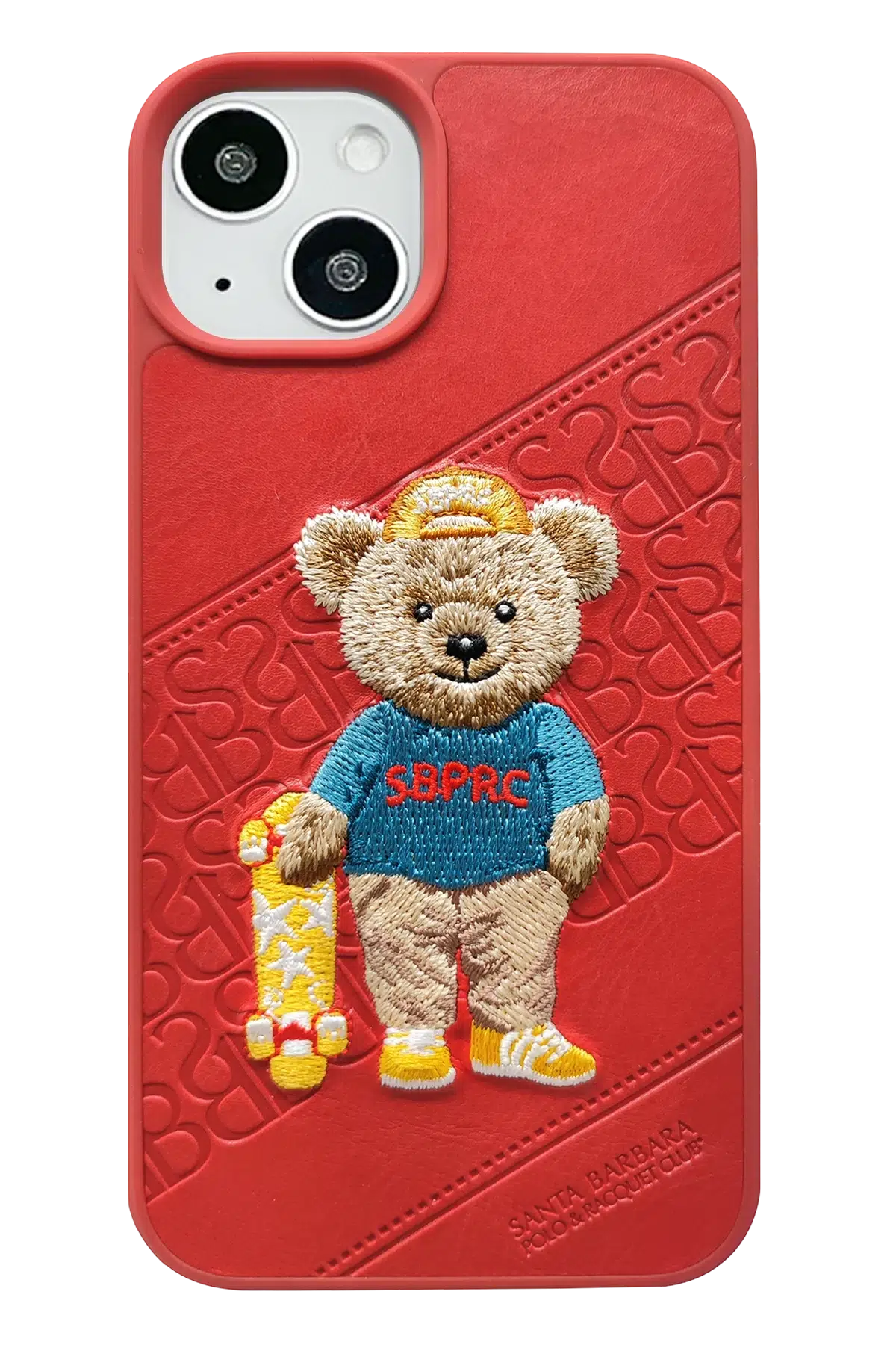 Santa Barbara Polo Racquet Club Apple iPhone 13 Crete Deri Kapak - Kırmızı