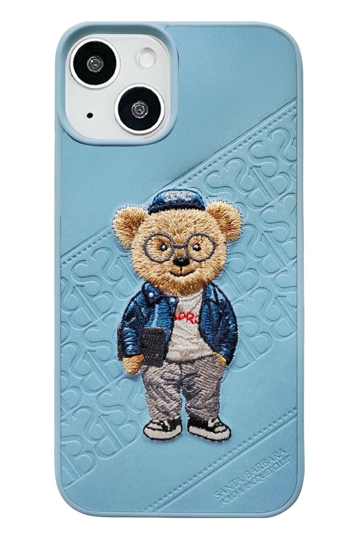Santa Barbara Polo Racquet Club Apple iPhone 13 Crete Deri Kapak - Mavi