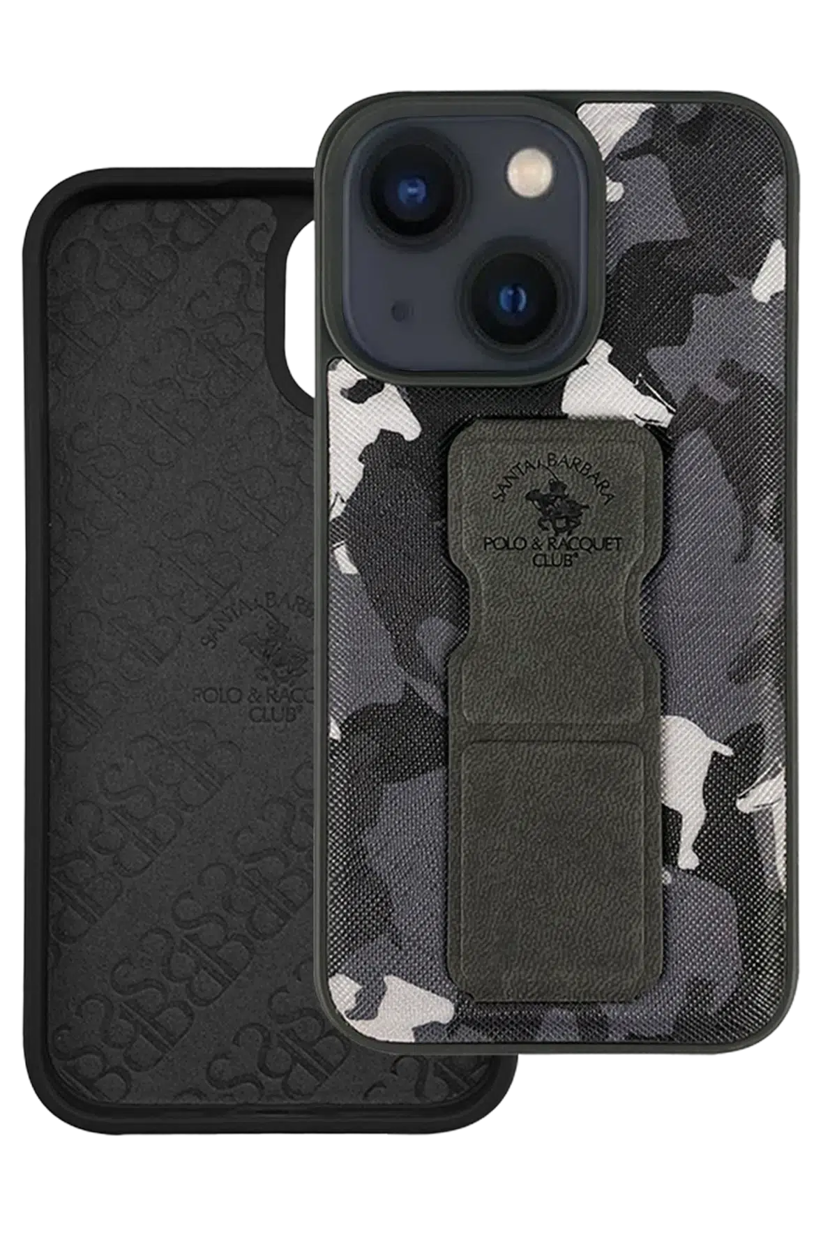 Santa Barbara Polo Racquet Club Apple iPhone 13 Enos Standlı Kapak - Gri