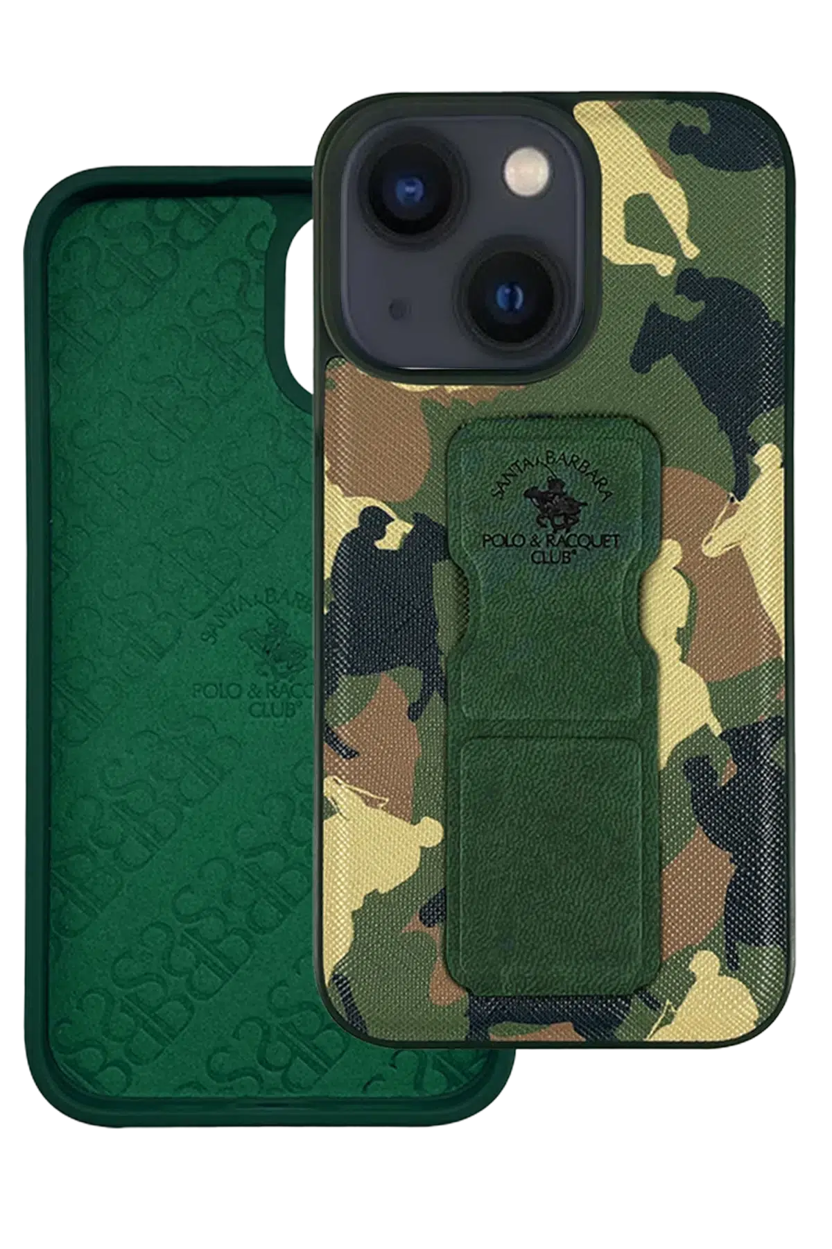 Santa Barbara Polo Racquet Club Apple iPhone 13 Enos Standlı Kapak - Yeşil