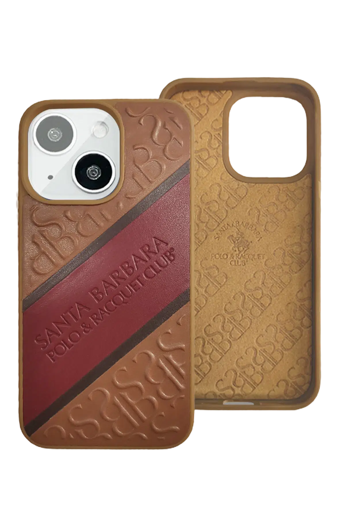 Santa Barbara Polo Racquet Club Apple iPhone 13 Franco Deri Kapak - Kahverengi