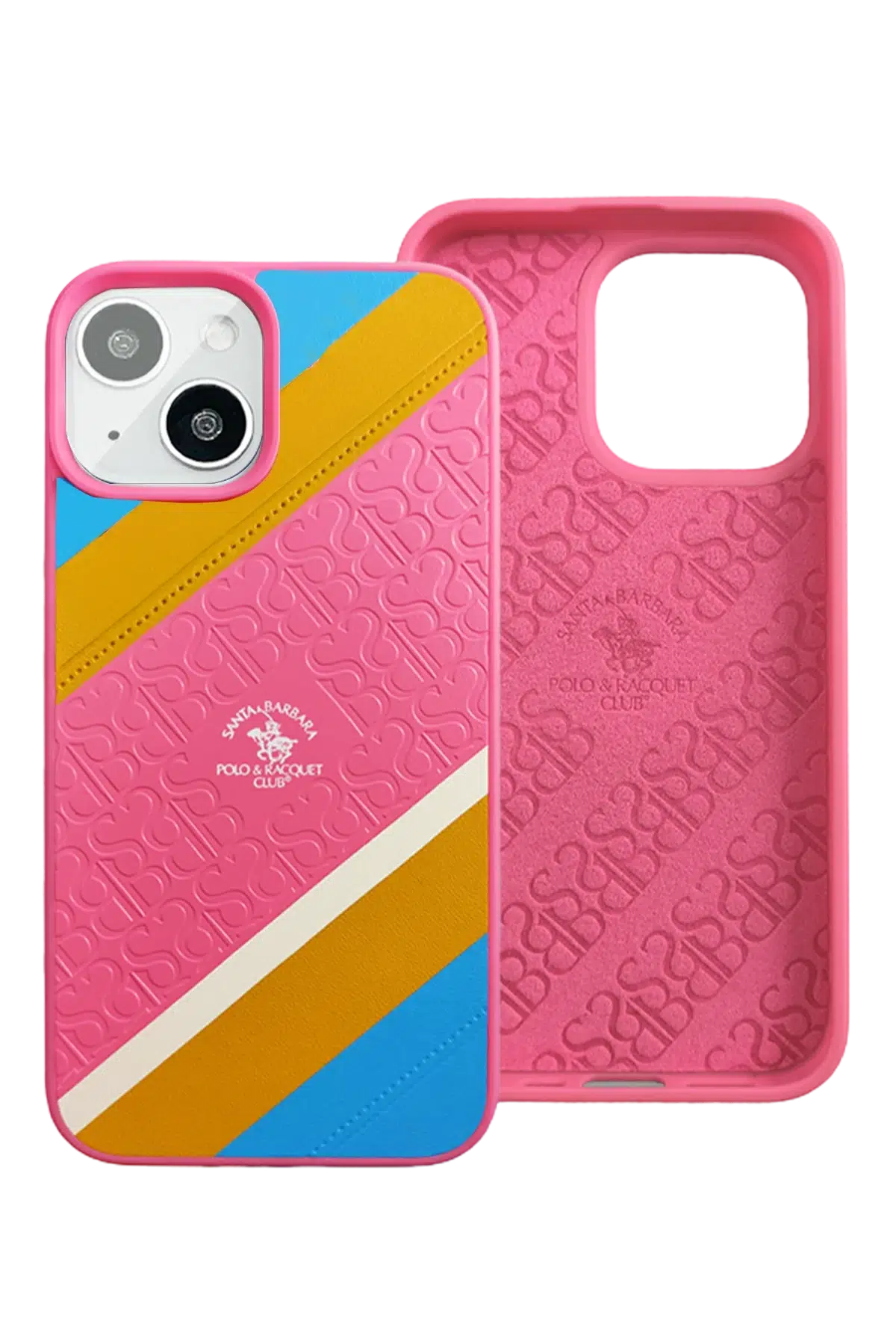 Santa Barbara Polo Racquet Club Apple iPhone 13 Franco Deri Kapak - Pembe