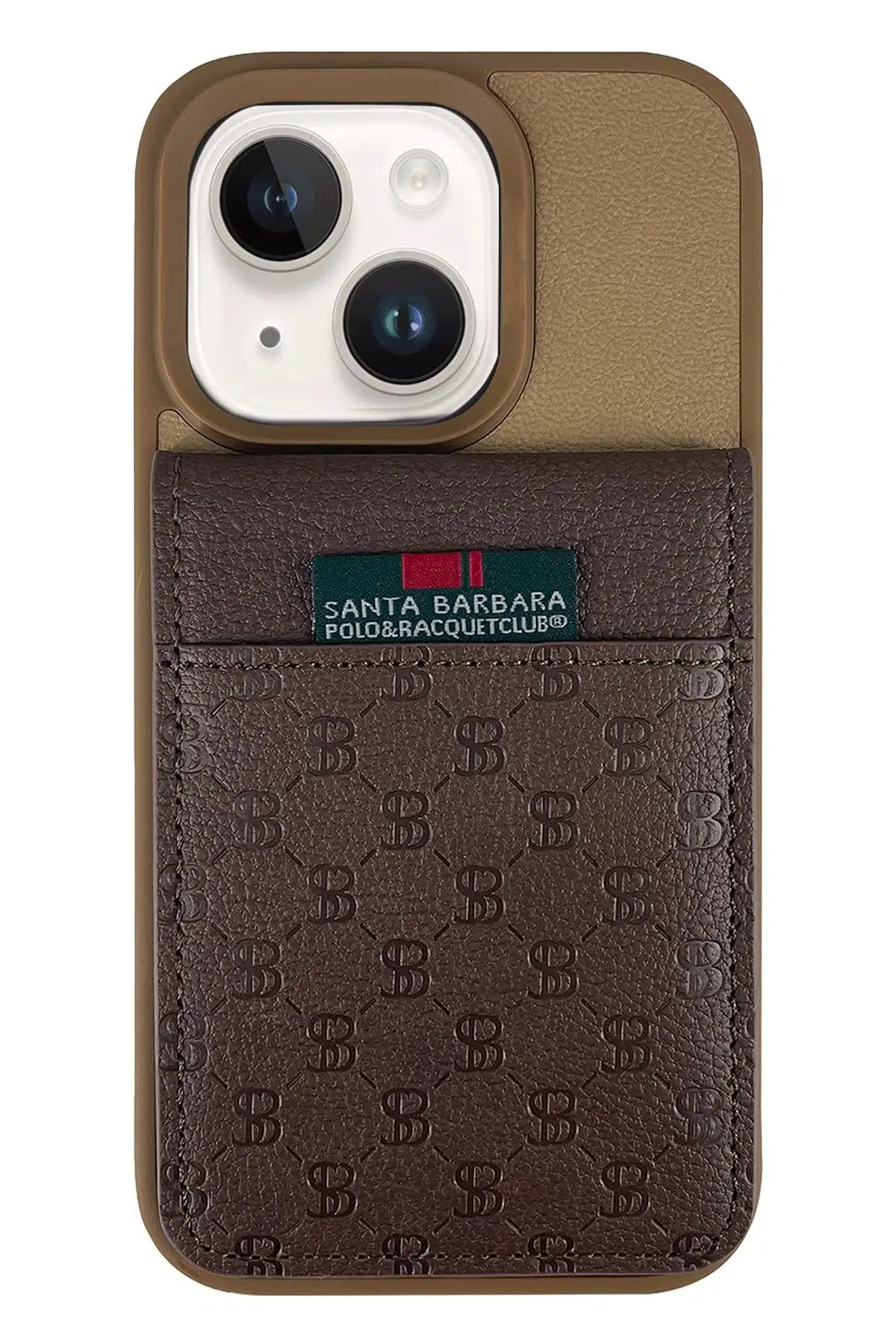 Santa Barbara Polo Racquet Club Apple iPhone 13 Hulda Kartvizitli Kapak - Kahverengi