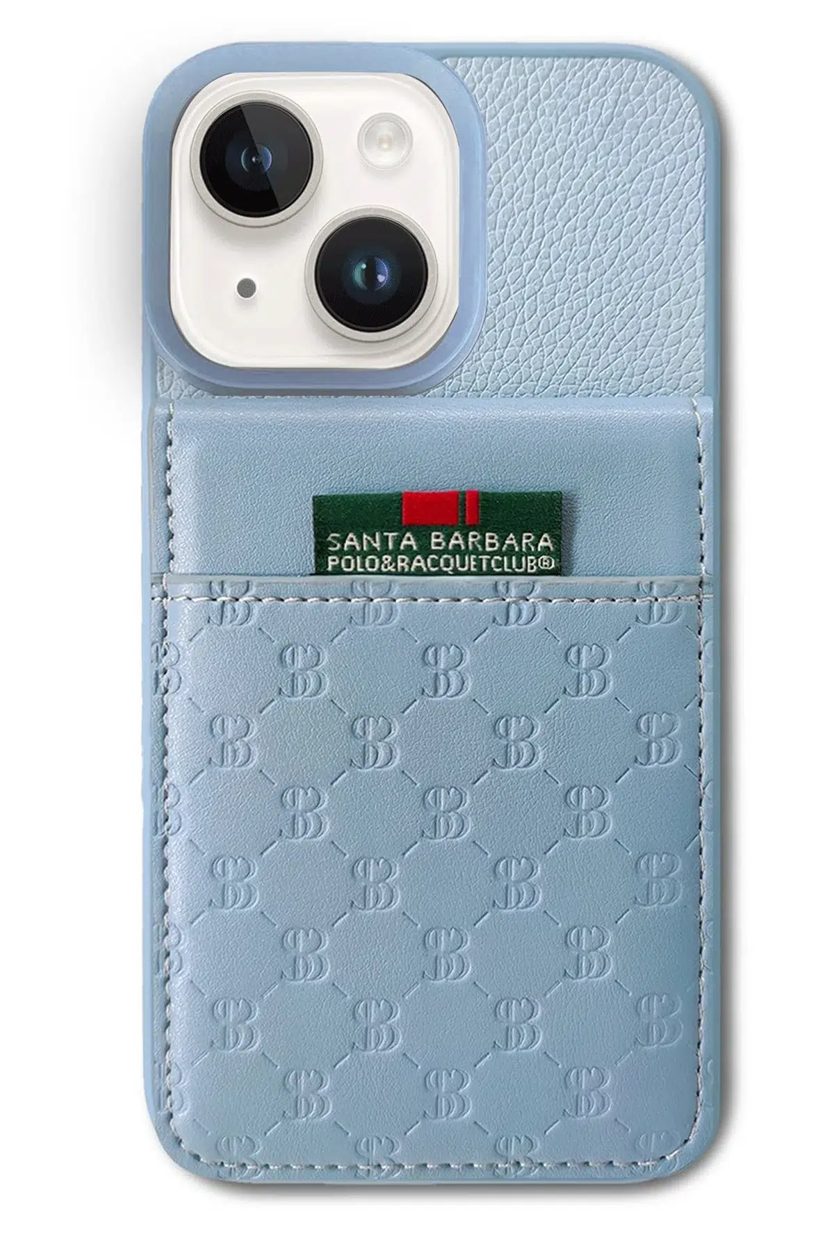 Santa Barbara Polo Racquet Club Apple iPhone 13 Hulda Kartvizitli Kapak - Mavi