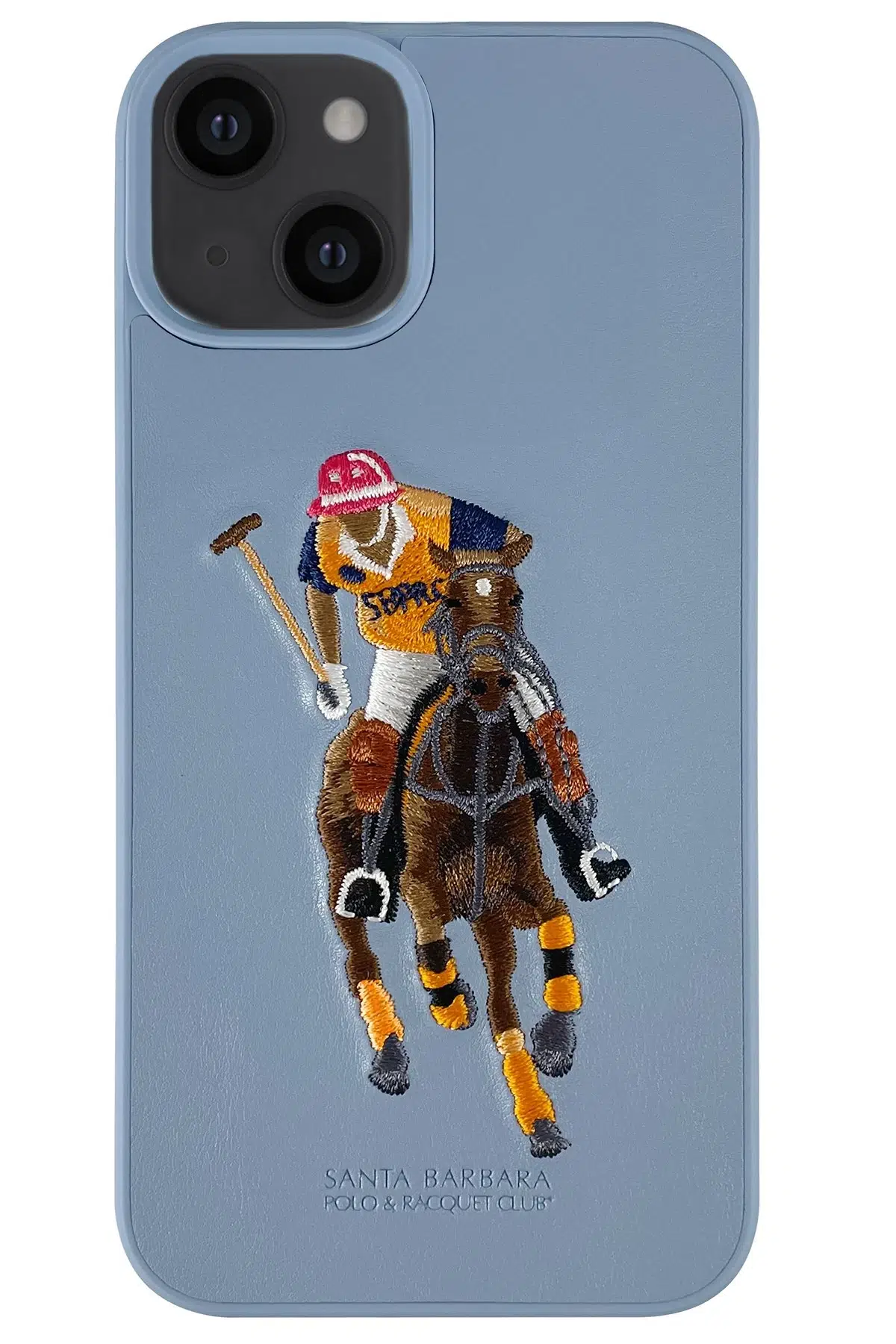 Santa Barbara Polo Racquet Club Apple iPhone 13 Jockey Deri Kapak - Mavi
