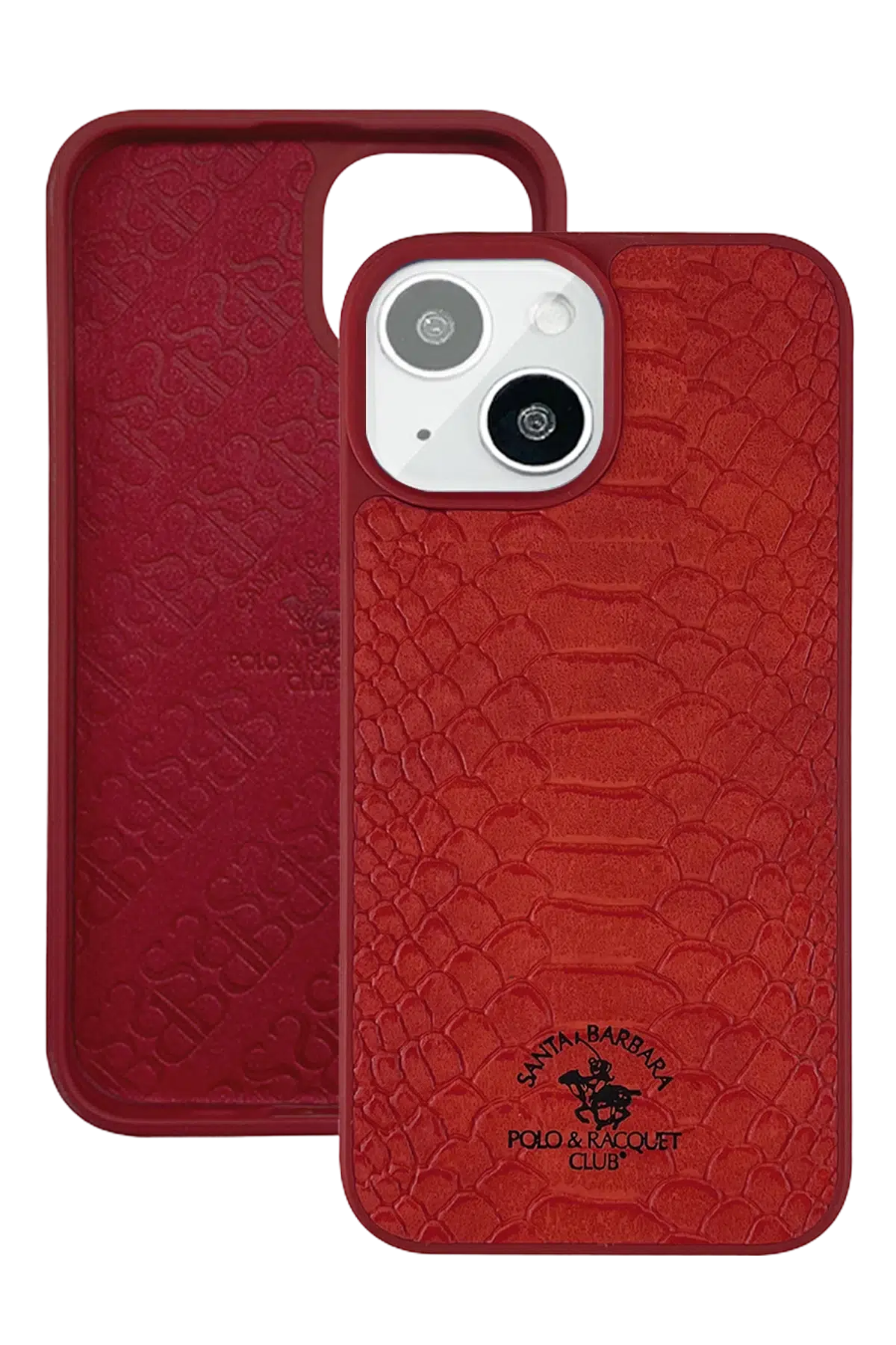 Santa Barbara Polo Racquet Club Apple iPhone 13 Knight Deri Kapak - Kırmızı