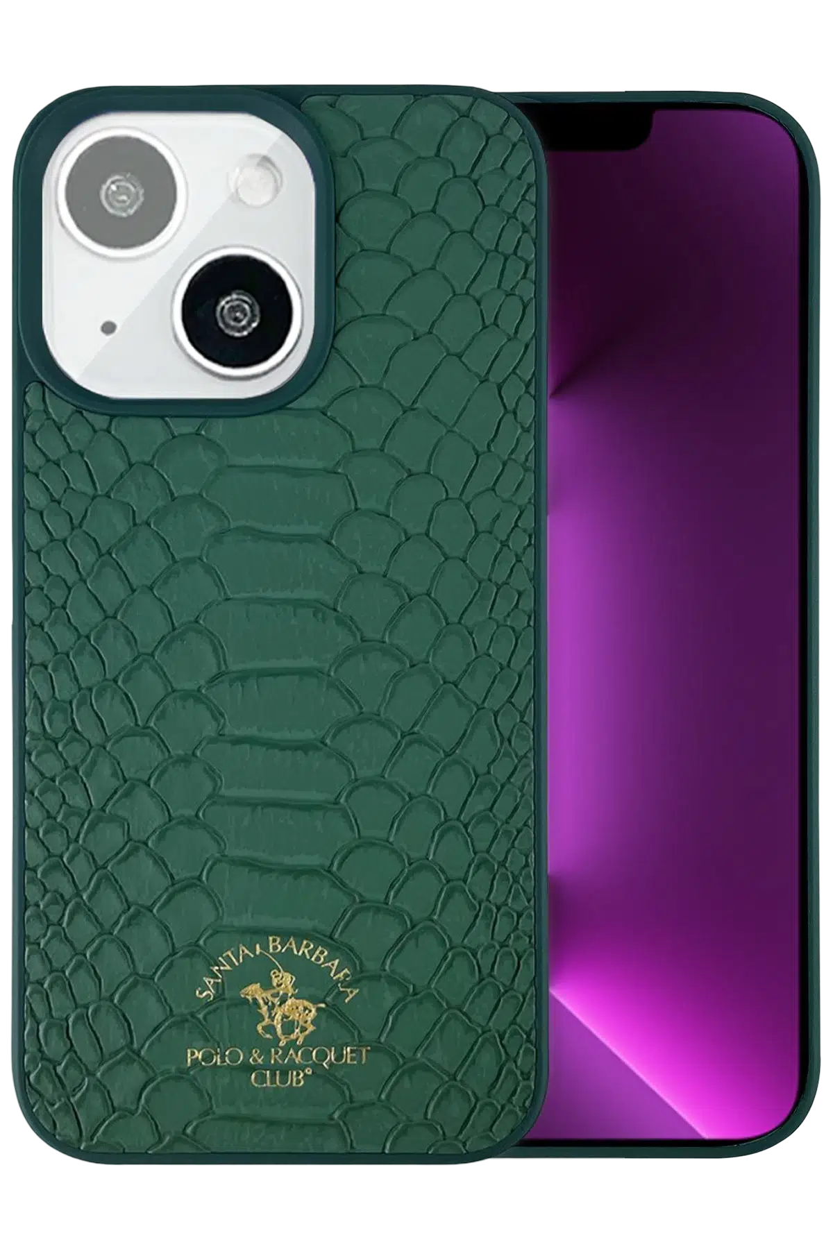 Santa Barbara Polo Racquet Club Apple iPhone 13 Knight Deri Kapak - Yeşil