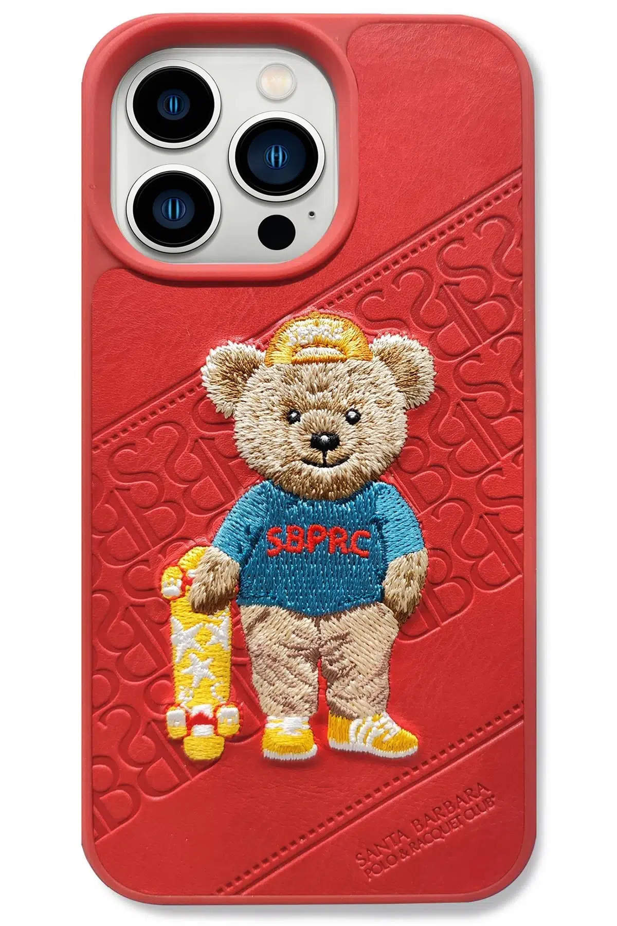 Santa Barbara Polo Racquet Club Apple iPhone 13 Pro Crete Deri Kapak - Kırmızı