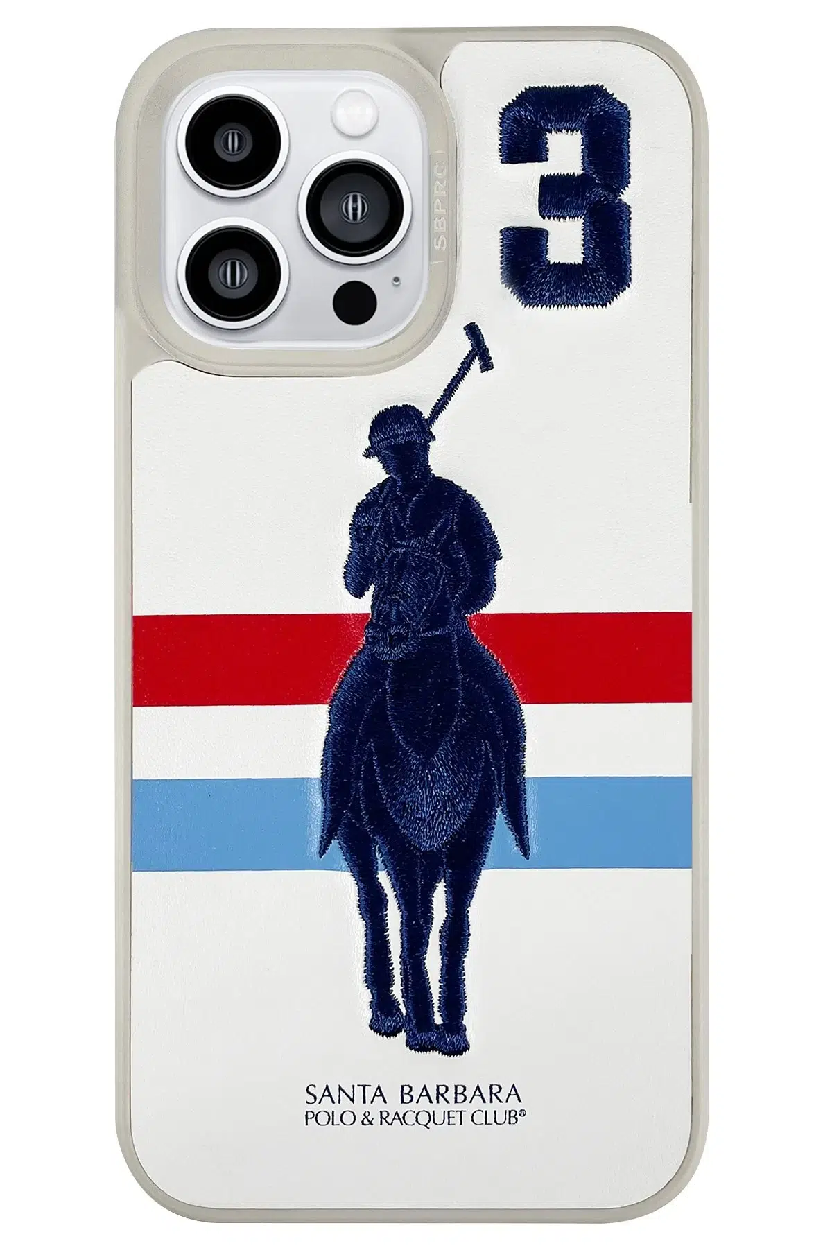 Santa Barbara Polo Racquet Club Apple iPhone 13 Pro Garner Deri Kapak - Beyaz