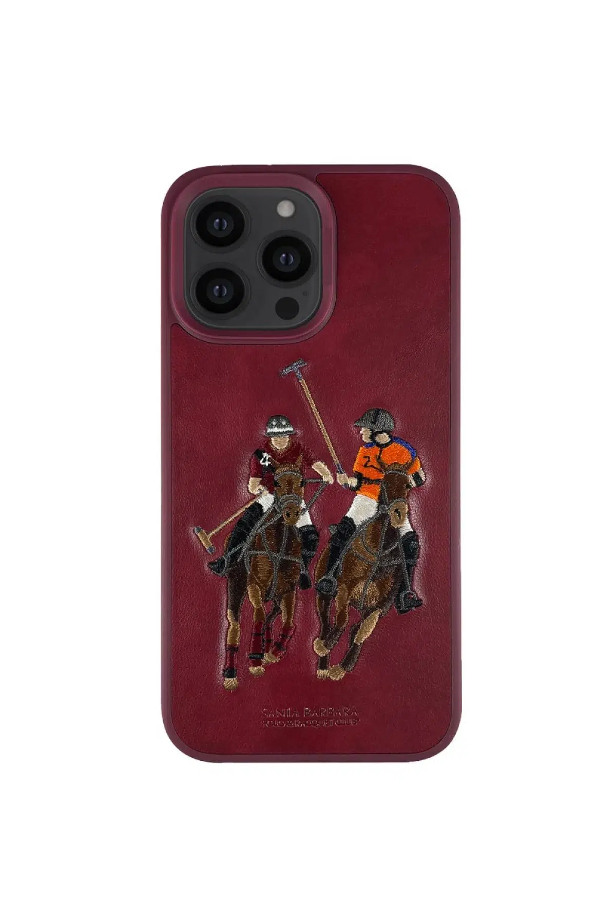 Santa Barbara Polo Racquet Club Apple iPhone 13 Pro Jockey Deri Kapak - Kırmızı