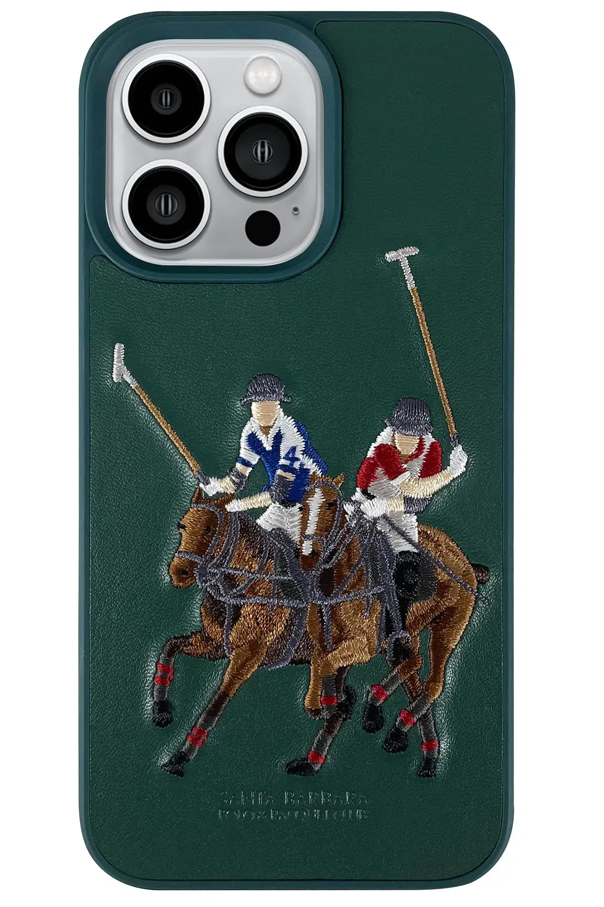 Santa Barbara Polo Racquet Club Apple iPhone 13 Pro Jockey Deri Kapak - Yeşil