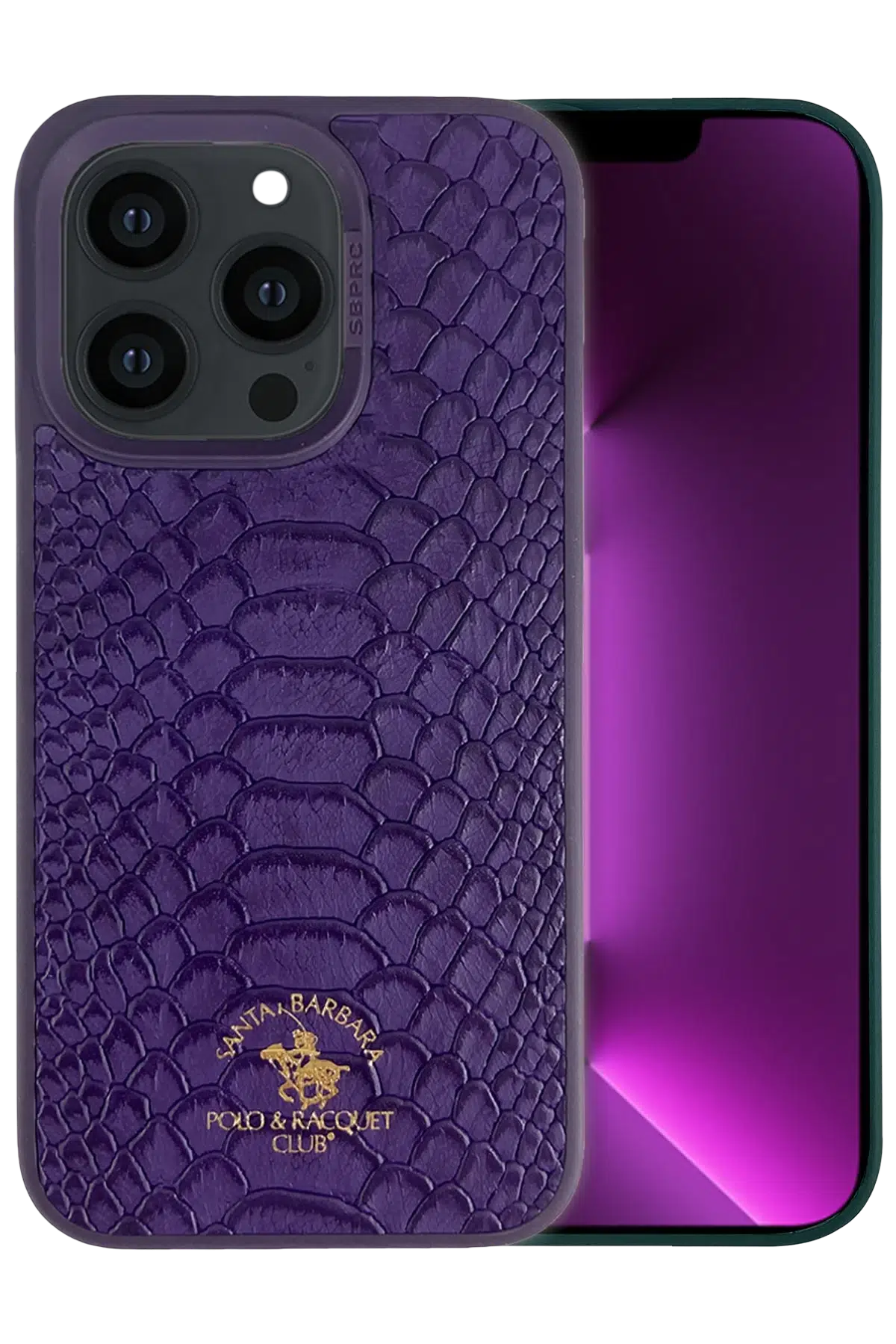 Santa Barbara Polo Racquet Club Apple iPhone 13 Pro Knight Deri Kapak - Mor