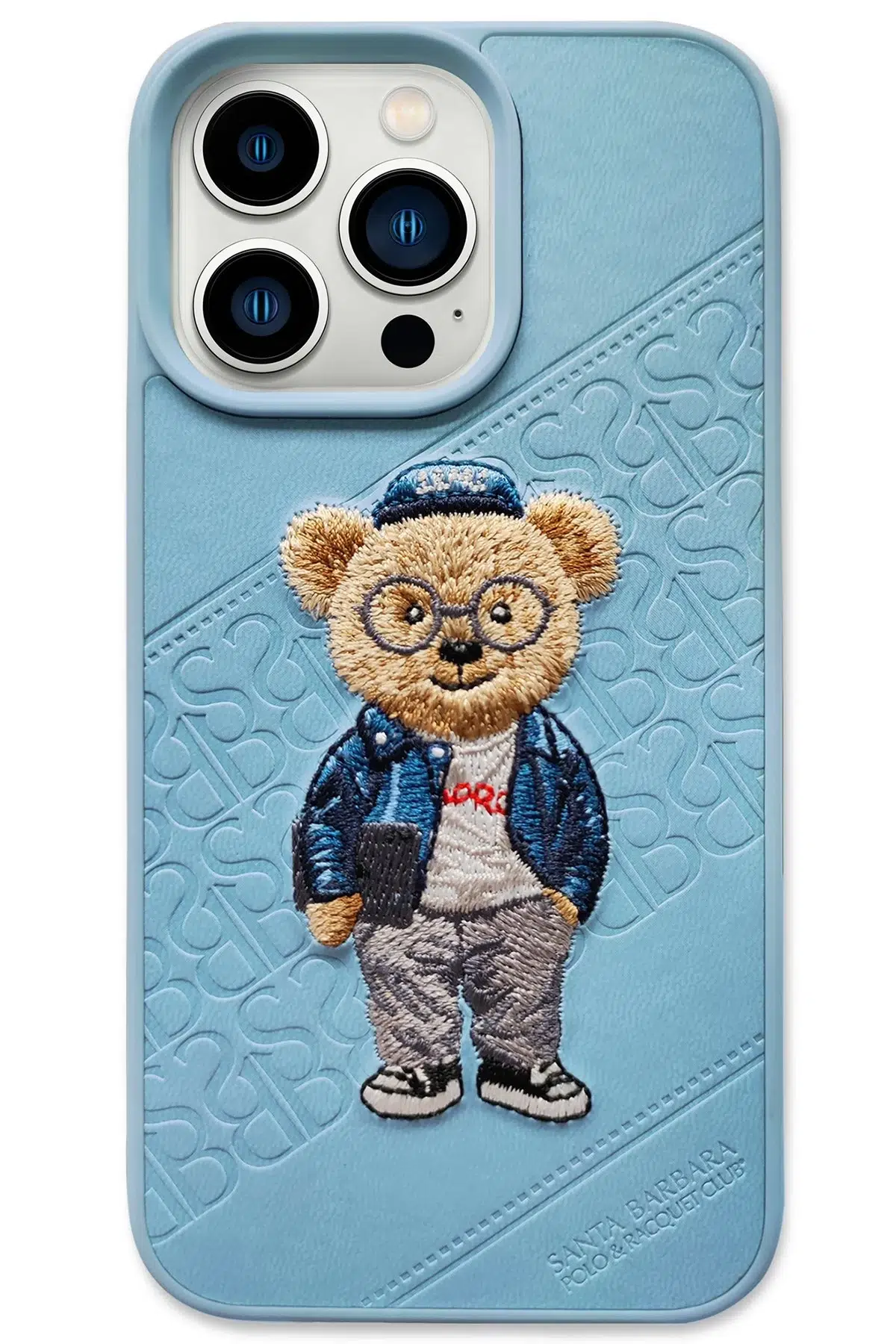Santa Barbara Polo Racquet Club Apple iPhone 13 Pro Max Crete Deri Kapak - Mavi