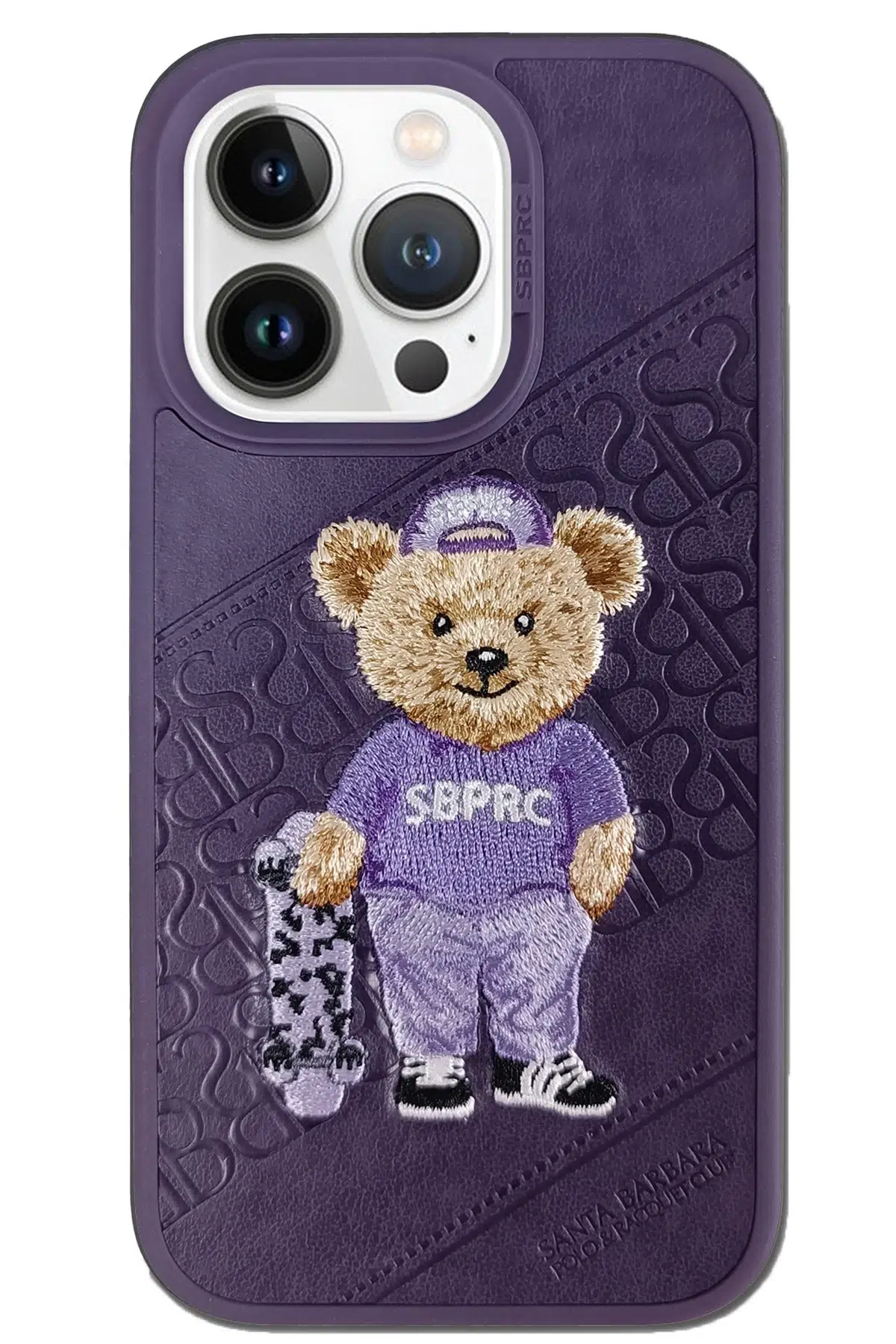 Santa Barbara Polo Racquet Club Apple iPhone 13 Pro Max Crete Deri Kapak - Mor