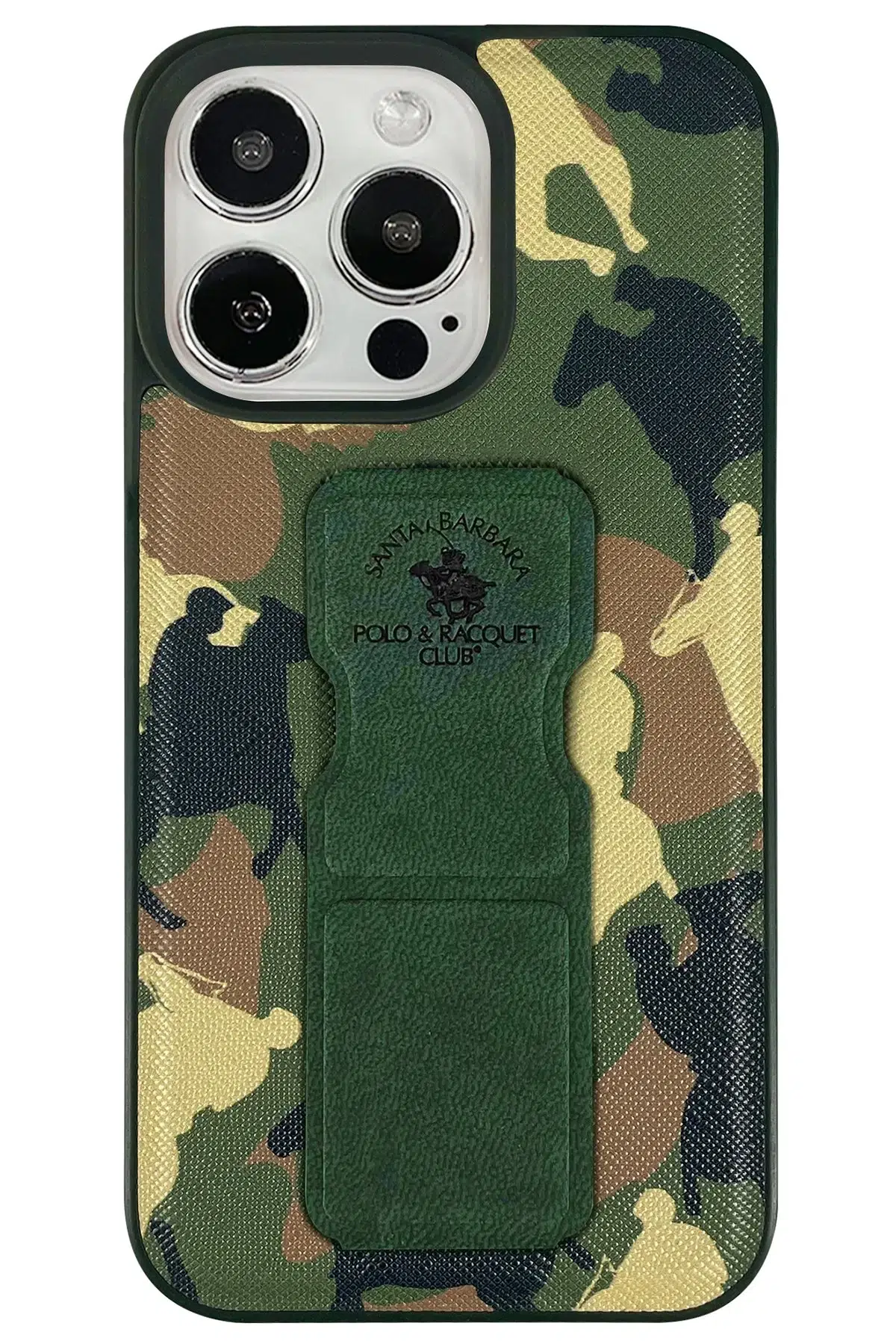 Santa Barbara Polo Racquet Club Apple iPhone 13 Pro Max Enos Standlı Kapak - Yeşil