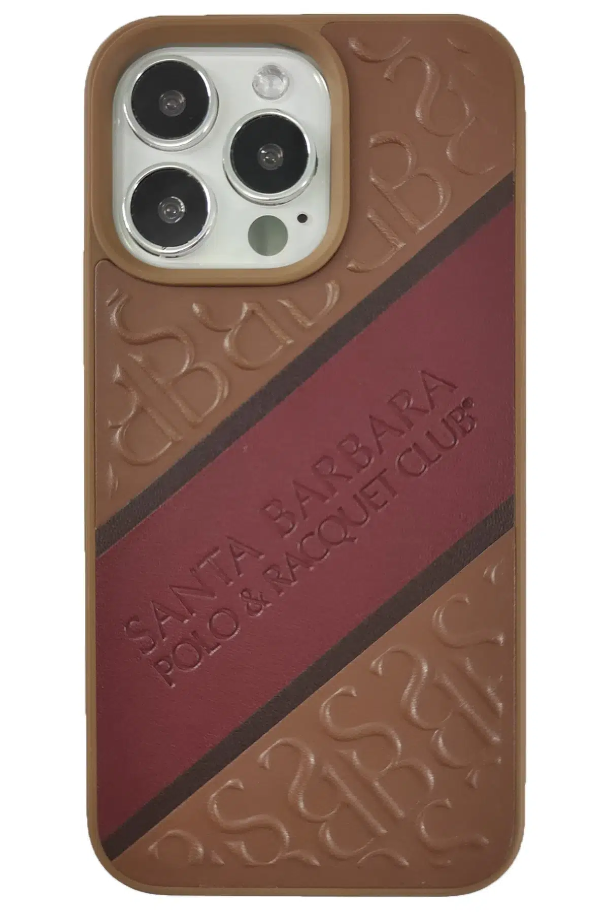 Santa Barbara Polo Racquet Club Apple iPhone 13 Pro Max Franco Deri Kapak - Kahverengi