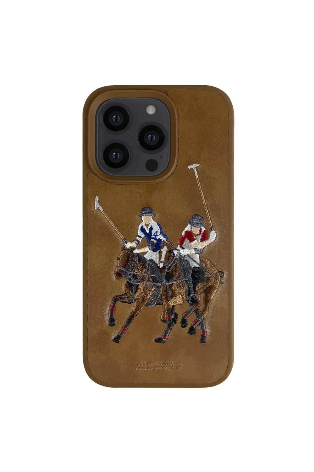 Santa Barbara Polo Racquet Club Apple iPhone 13 Pro Max Jockey Deri Kapak - Kahverengi