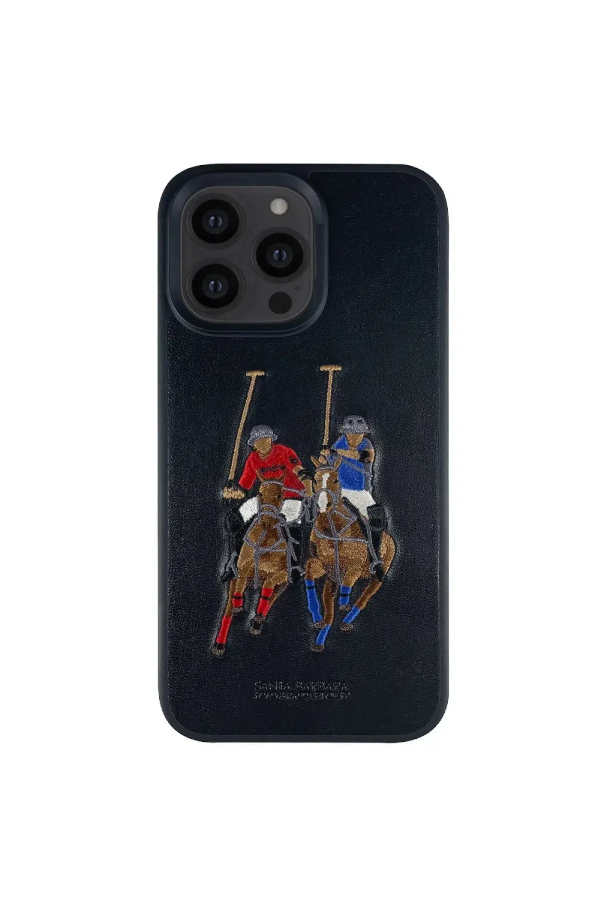Santa Barbara Polo Racquet Club Apple iPhone 13 Pro Max Jockey Deri Kapak - Siyah