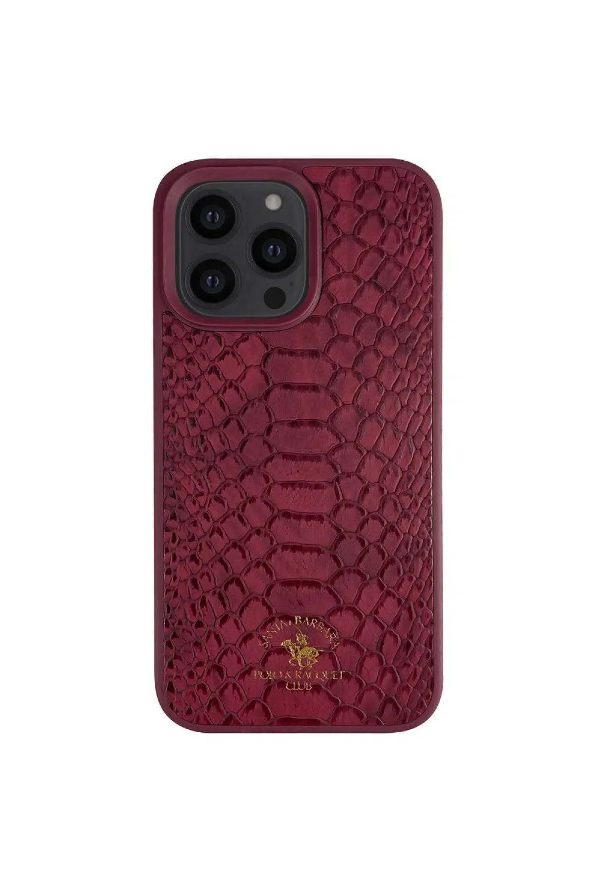 Santa Barbara Polo Racquet Club Apple iPhone 13 Pro Max Knight Deri Kapak - Kırmızı