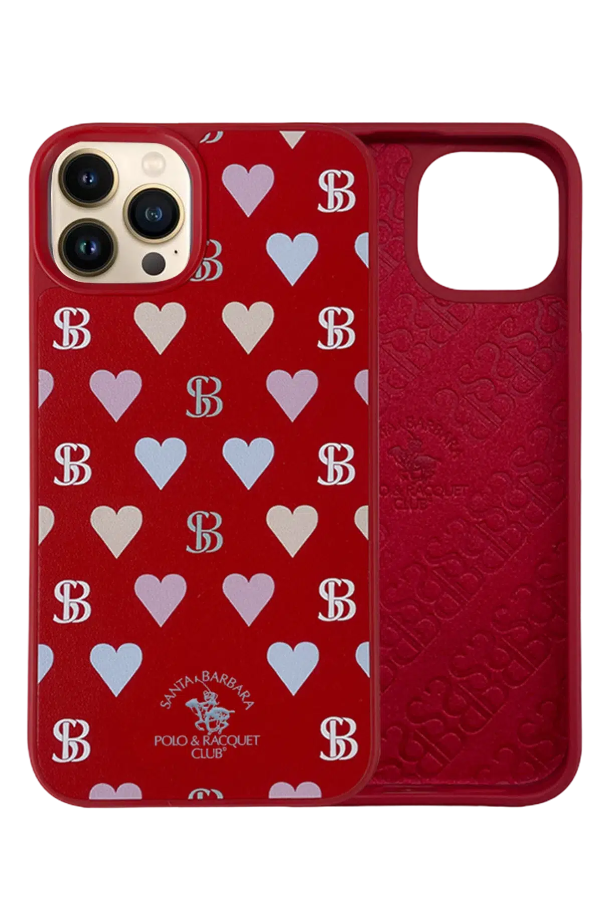 Santa Barbara Polo Racquet Club Apple iPhone 13 Pro Max Prudence Deri Kapak - Kırmızı