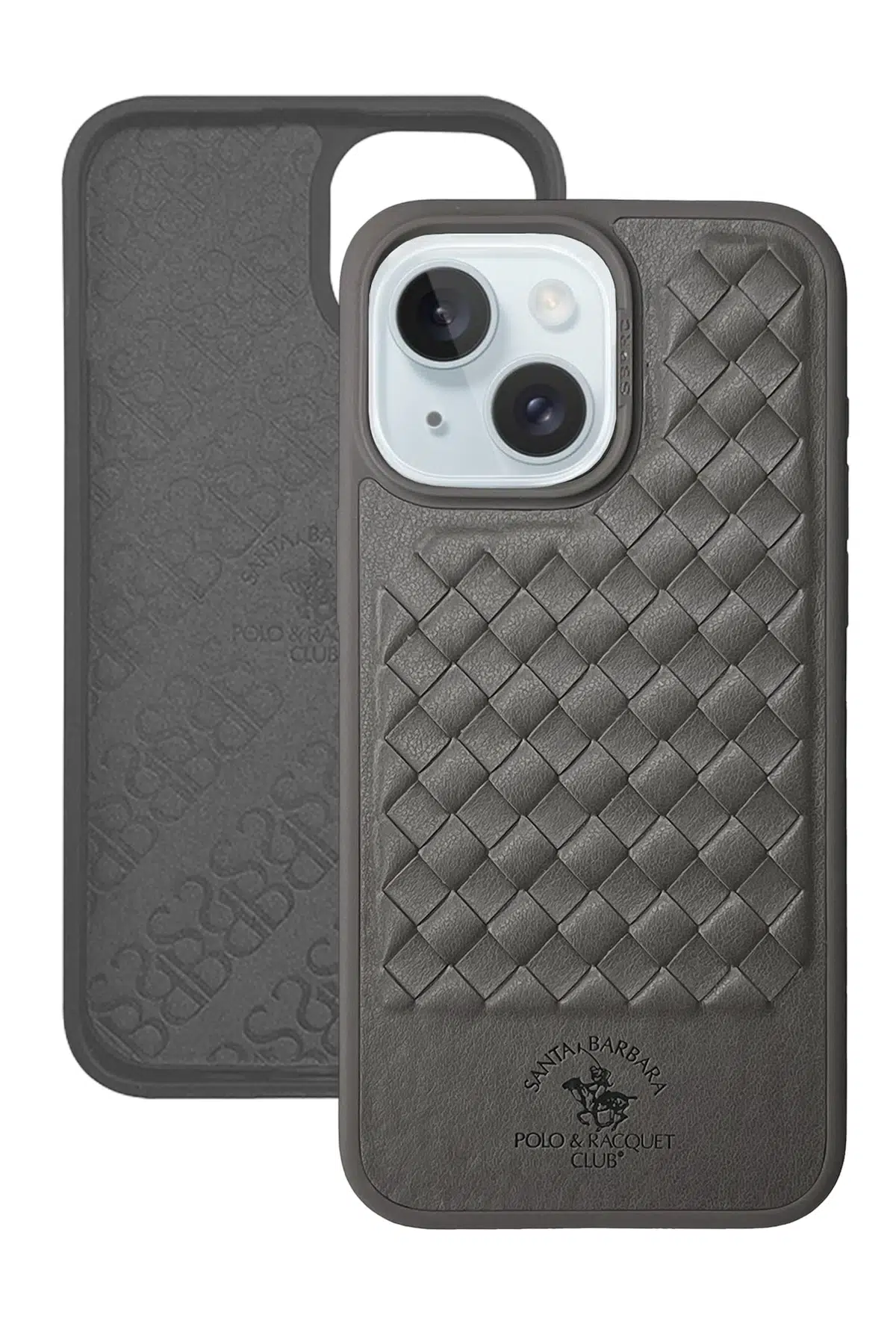 Santa Barbara Polo Racquet Club Apple iPhone 13 Ravel Deri Kapak - Gri