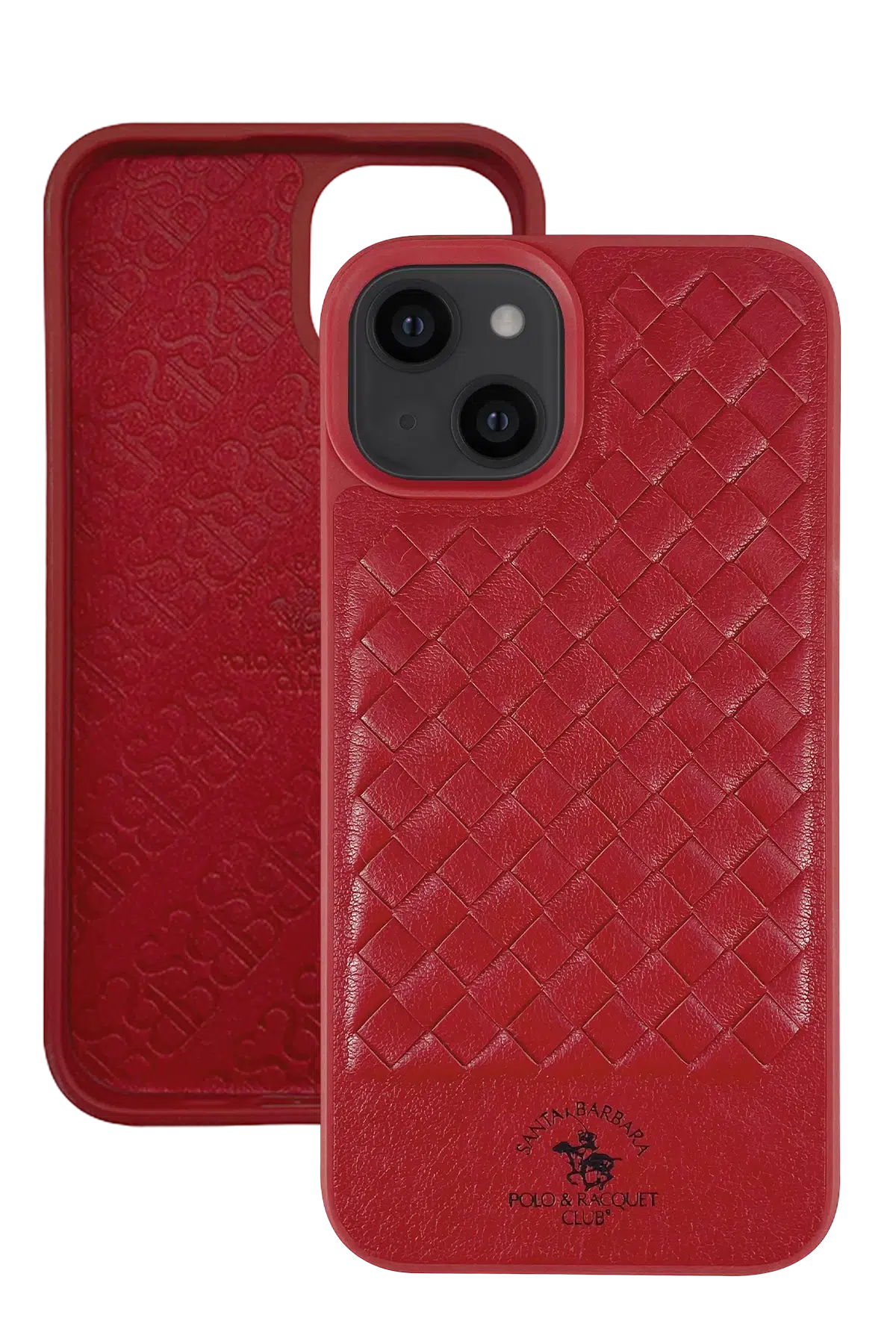 Santa Barbara Polo Racquet Club Apple iPhone 13 Ravel Deri Kapak - Kırmızı