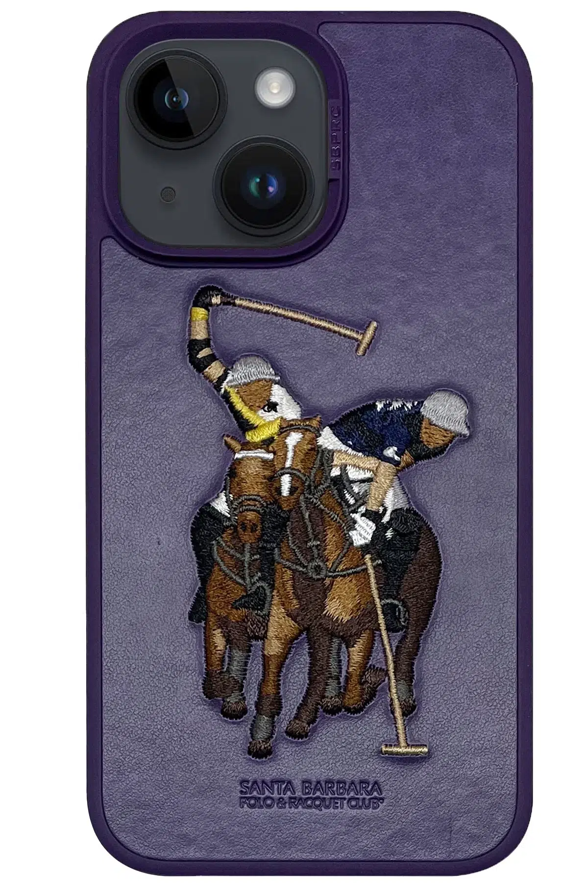 Santa Barbara Polo Racquet Club Apple iPhone 14 Jockey Deri Kapak - Mor